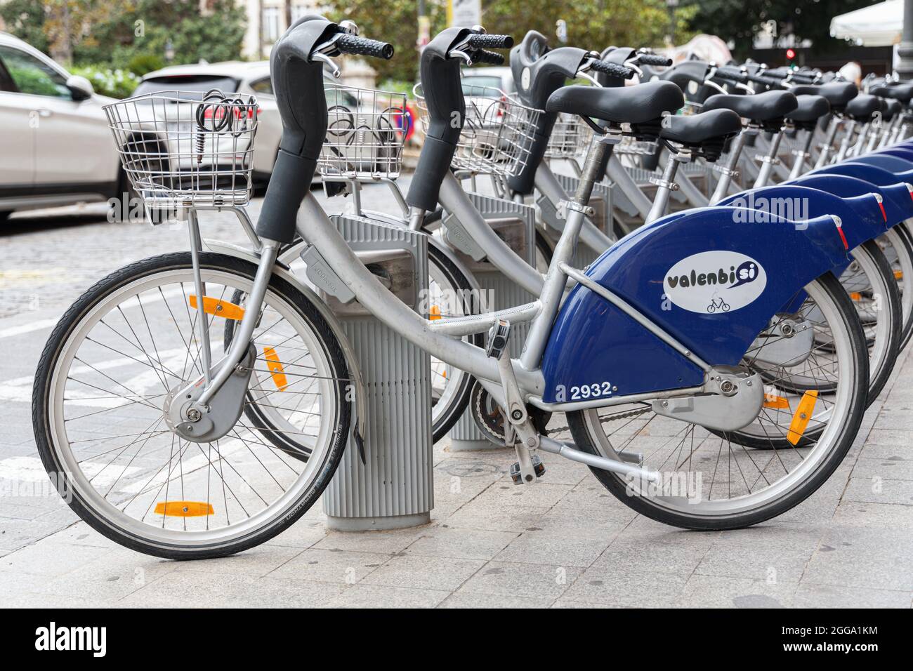 VALENCIA, SPAIN - AUGUST 30, 2021: Valenbisi public bicycle sharing system  Stock Photo - Alamy