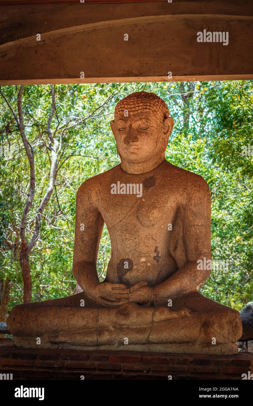 Samadhi Buddha Statue In Anuradhapura Famous Tourist Attraction And