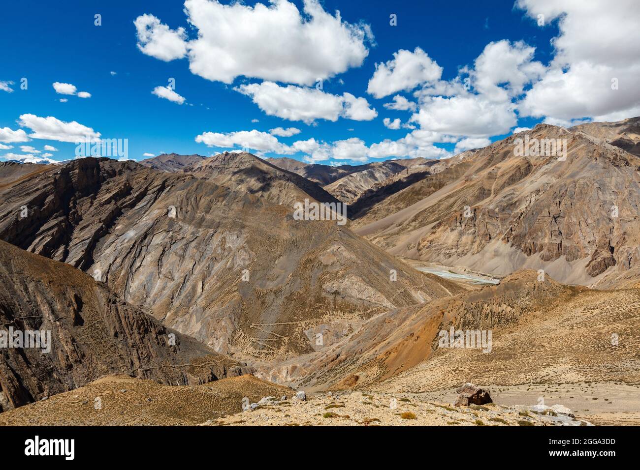 Manali-Leh road to Ladakh in Indian Himalayas Stock Photo