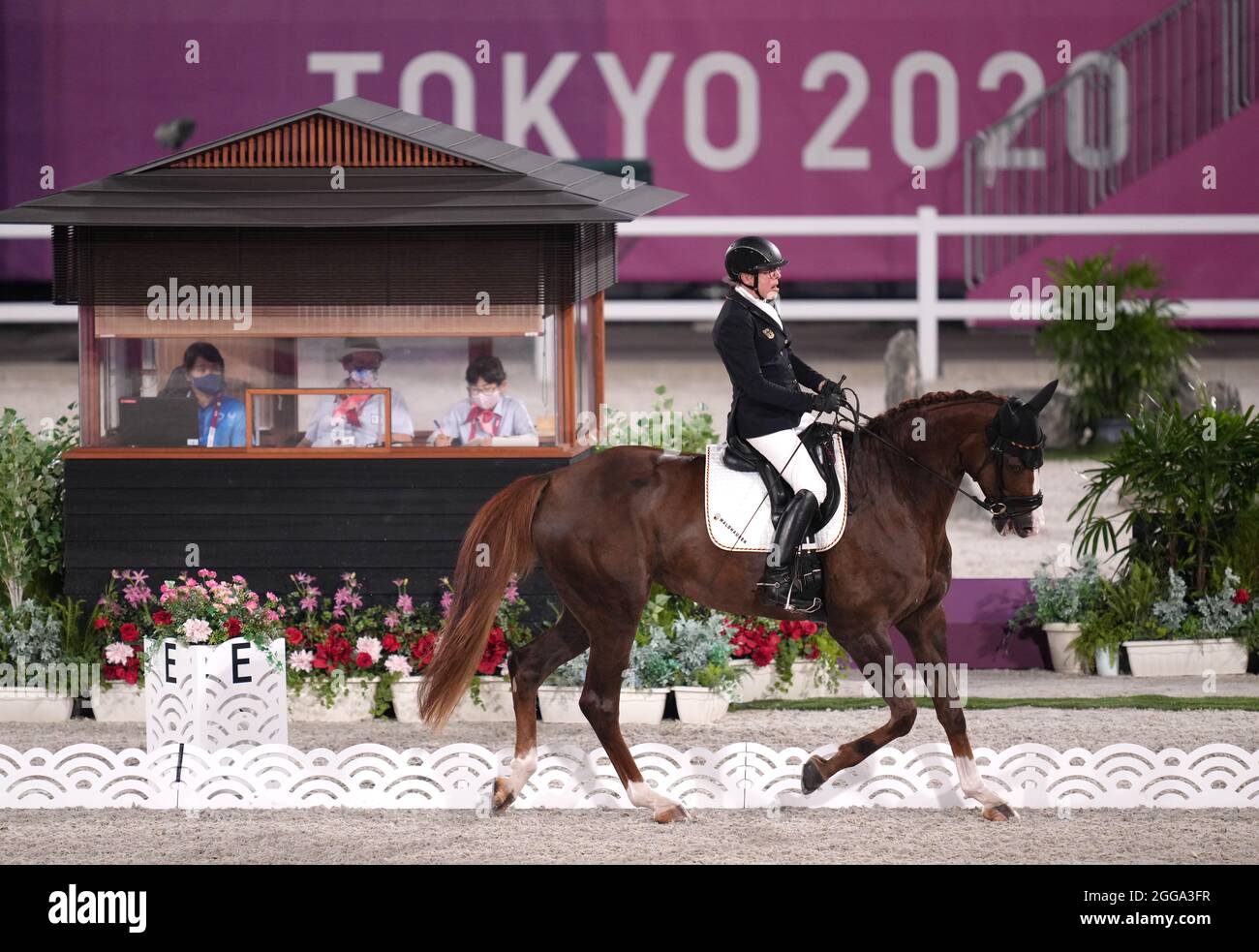 Germany's Heidemarie Dresing with horse La Boum 20 compete in the Dressage Individual Freestyle Test - Grade II at the Equestrian Park during day six of the Tokyo 2020 Paralympic Games in Japan. Picture date: Monday August 30, 2021. Stock Photo