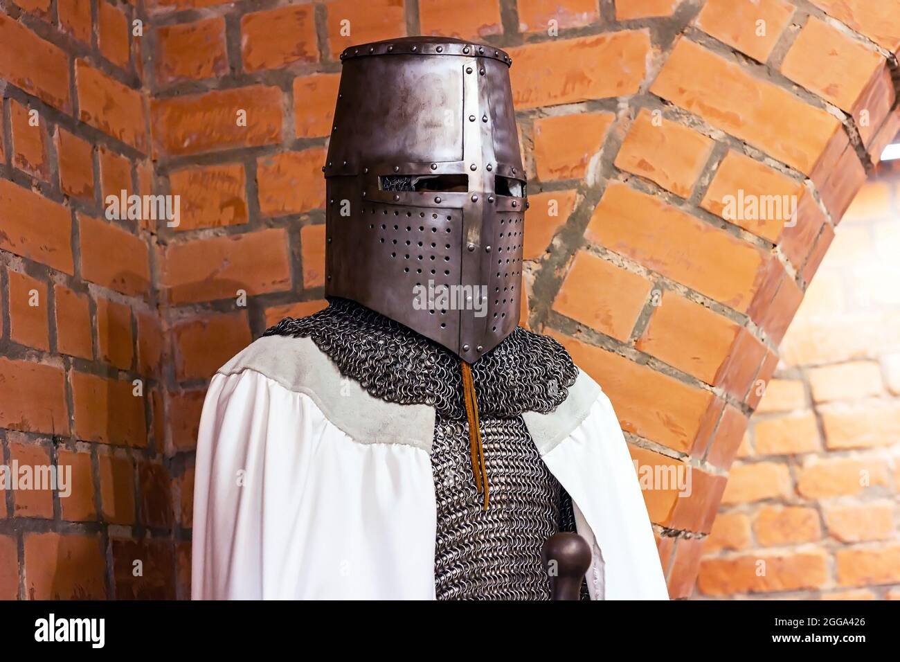 Old historical medieval iron knight armor for ancient warriors