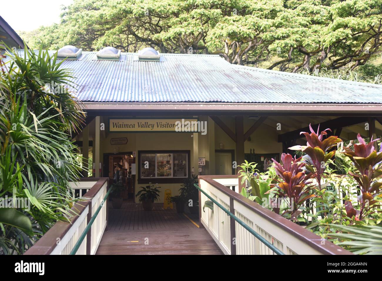 Oahu, HI U.S.A. 6/4&7/2021. Waimea Valley Visitors Center. Waimea