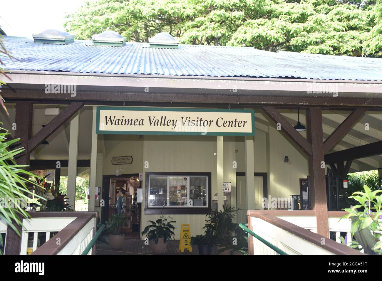 Oahu, HI U.S.A. 6/4&7/2021. Waimea Valley Visitors Center. Waimea