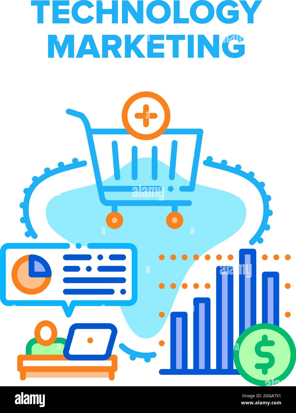 Technology Marketing Vector Concept Illustration Stock Vector Image