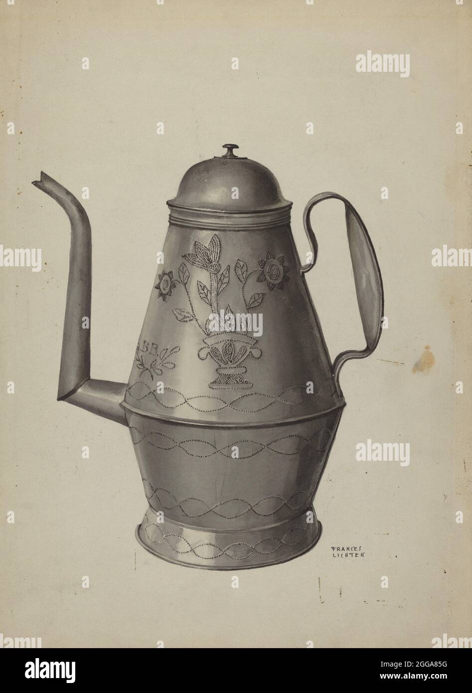 Pa. German Coffee Pot, c. 1936 Stock Photo Alamy
