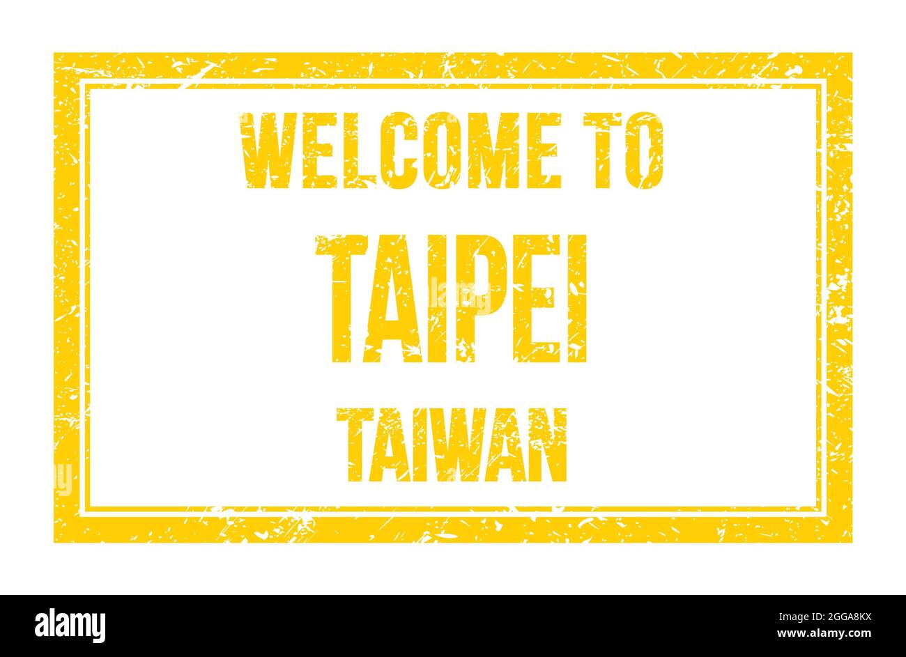 TO TAIPEI TAIWAN, words written on yellow rectangle post