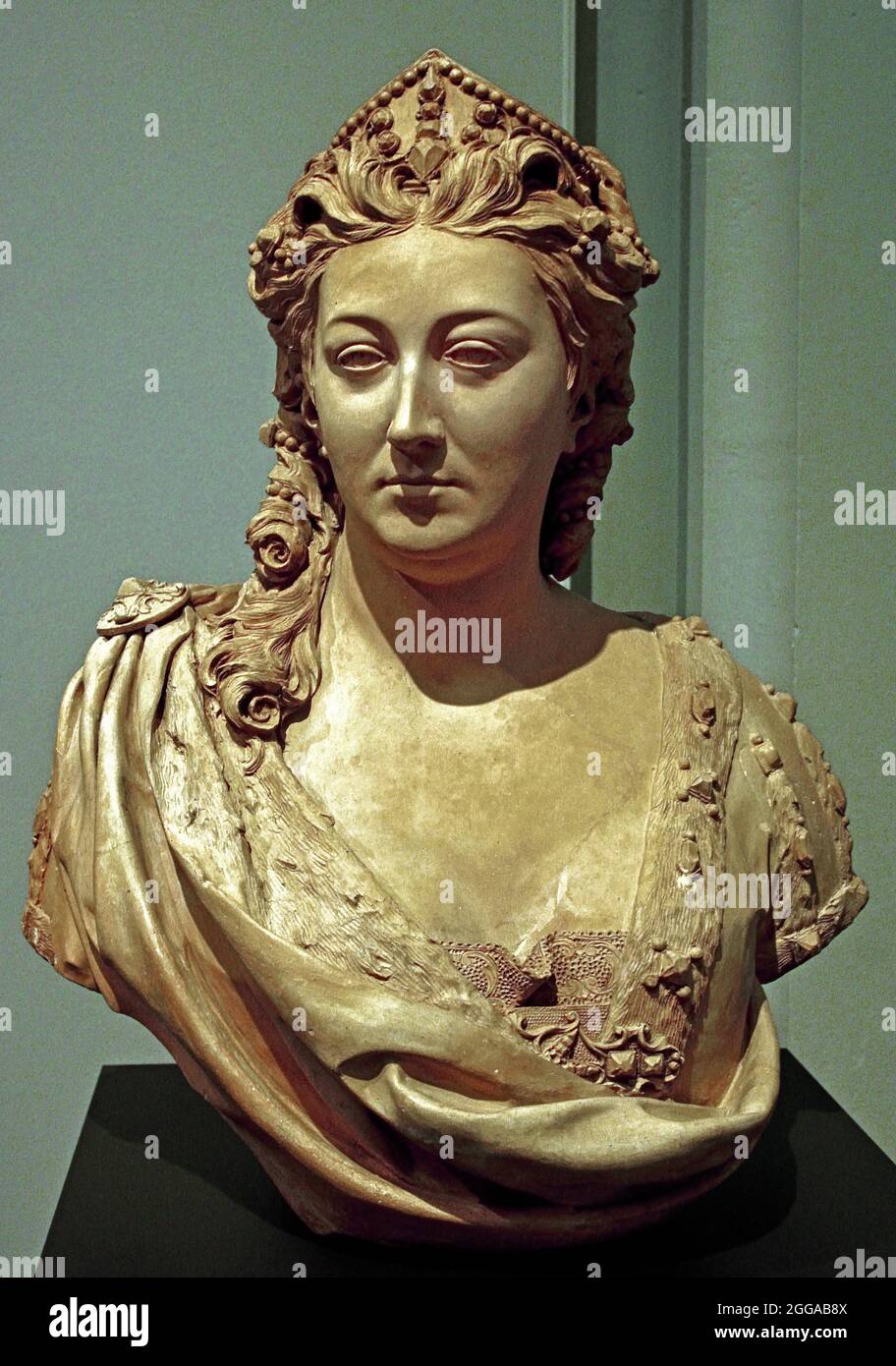 Bust of Caroline,1738 Queen of England, John Michael Rysbrack, German Princess Caroline of Brandenburg-Ansbach  married to King George II of England. Mother of Princess Anne, wife of the Dutch Stadtholder Prince William IV. German England, English, German, Stock Photo