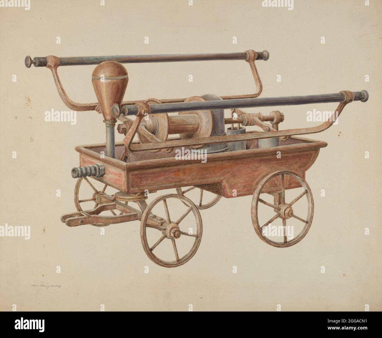 Hand Operated Fire Pump, c. 1938 Stock Photo Alamy