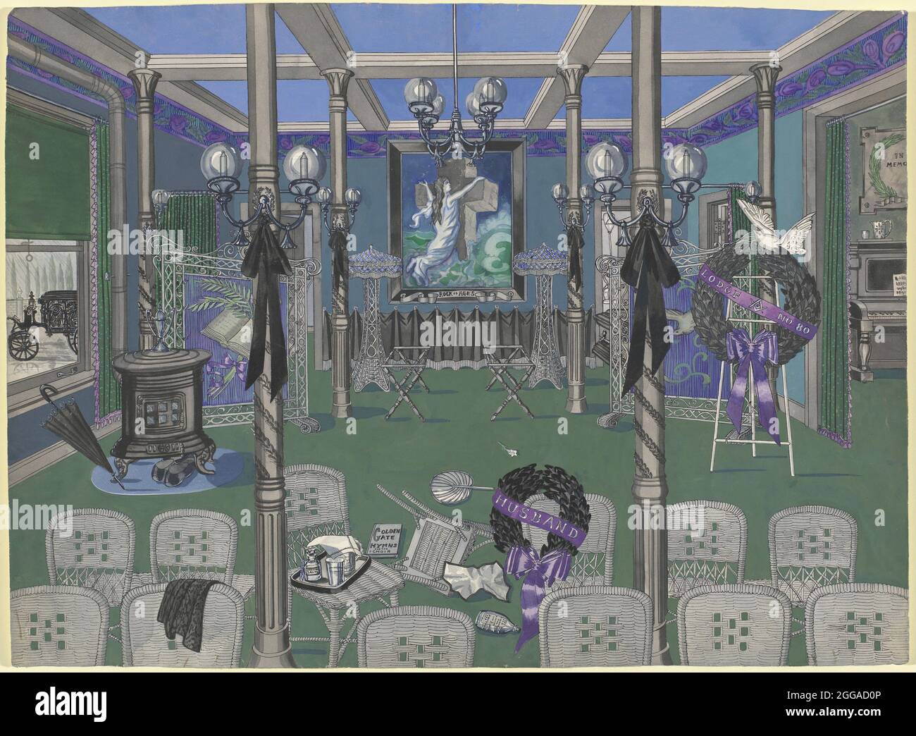 Funeral Parlor, 18951920, c. 1947 Stock Photo Alamy