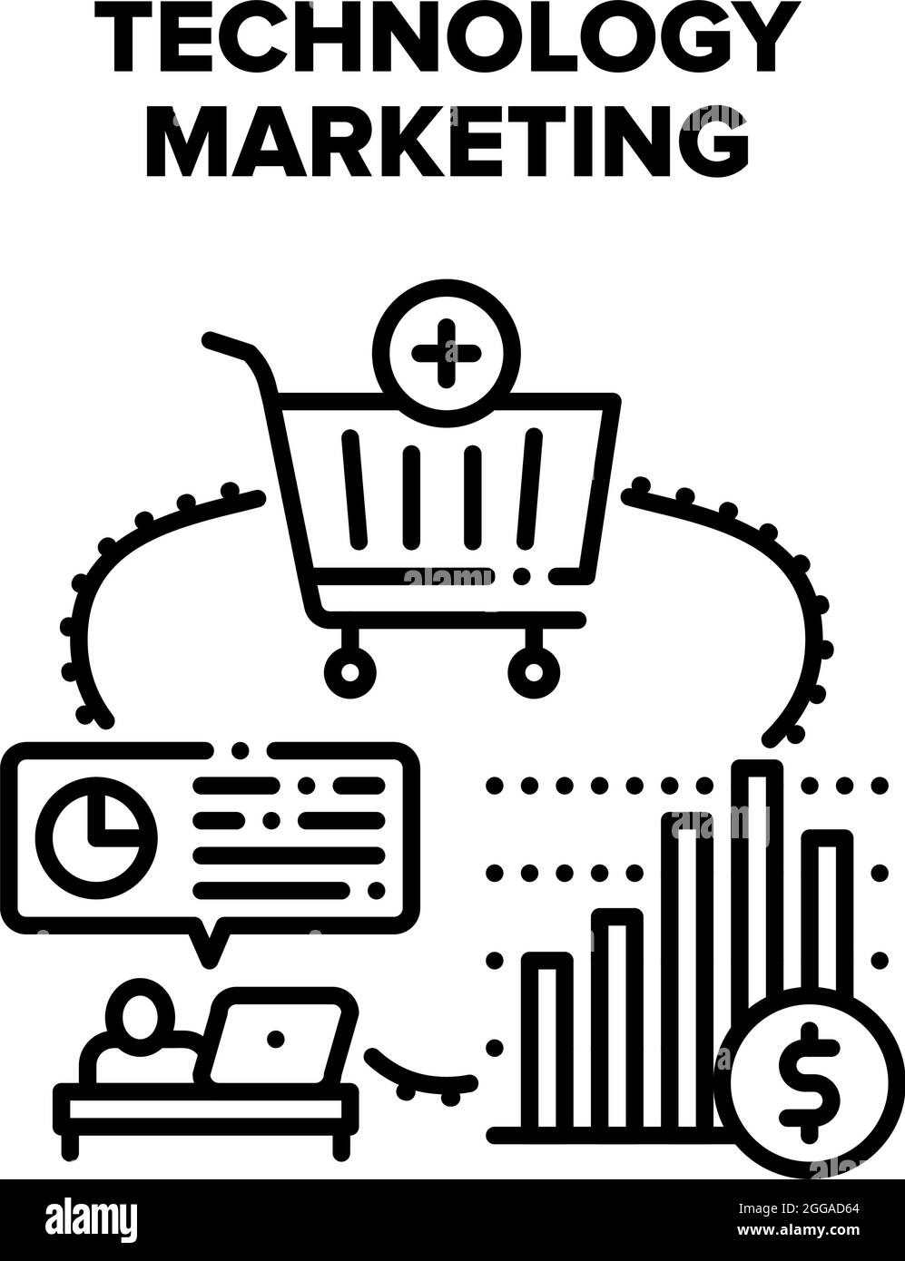 Technology Marketing Vector Concept Illustration Stock Vector Image