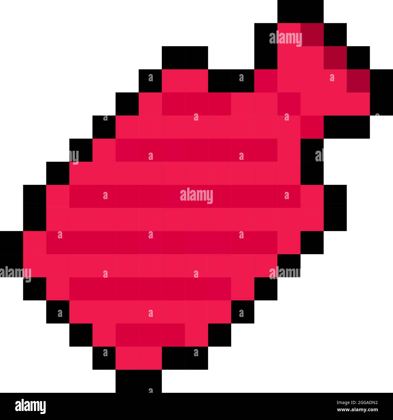 Pixel hot water bottle - vector, isolated Stock Vector