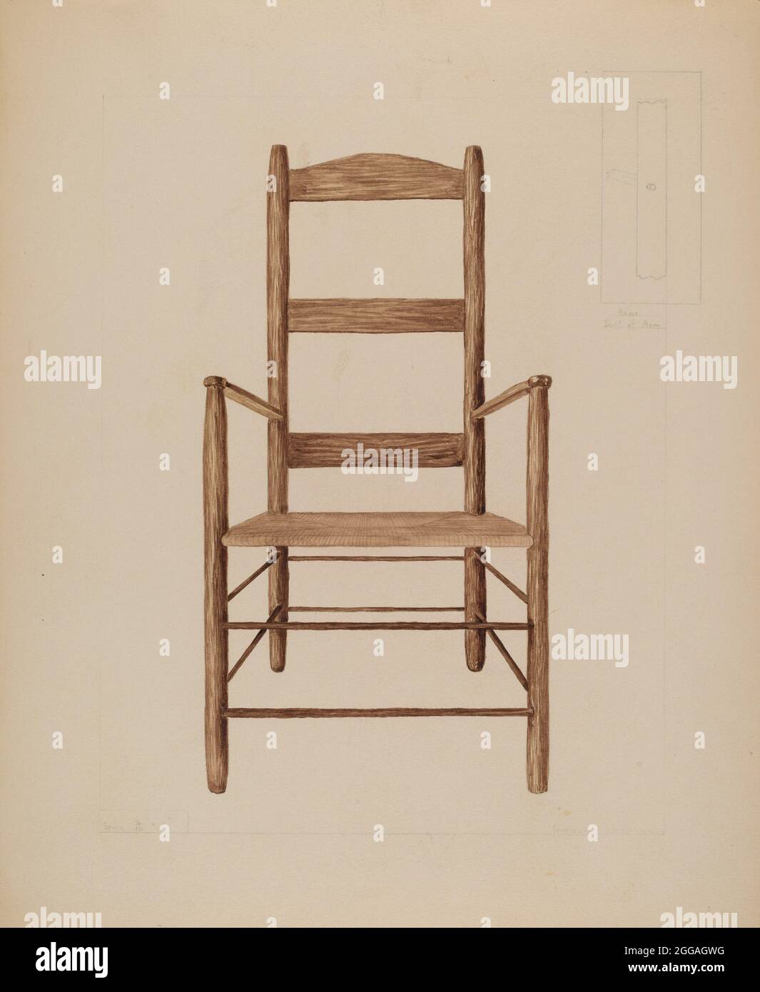 Rush Bottom Chair, c. 1937 Stock Photo Alamy