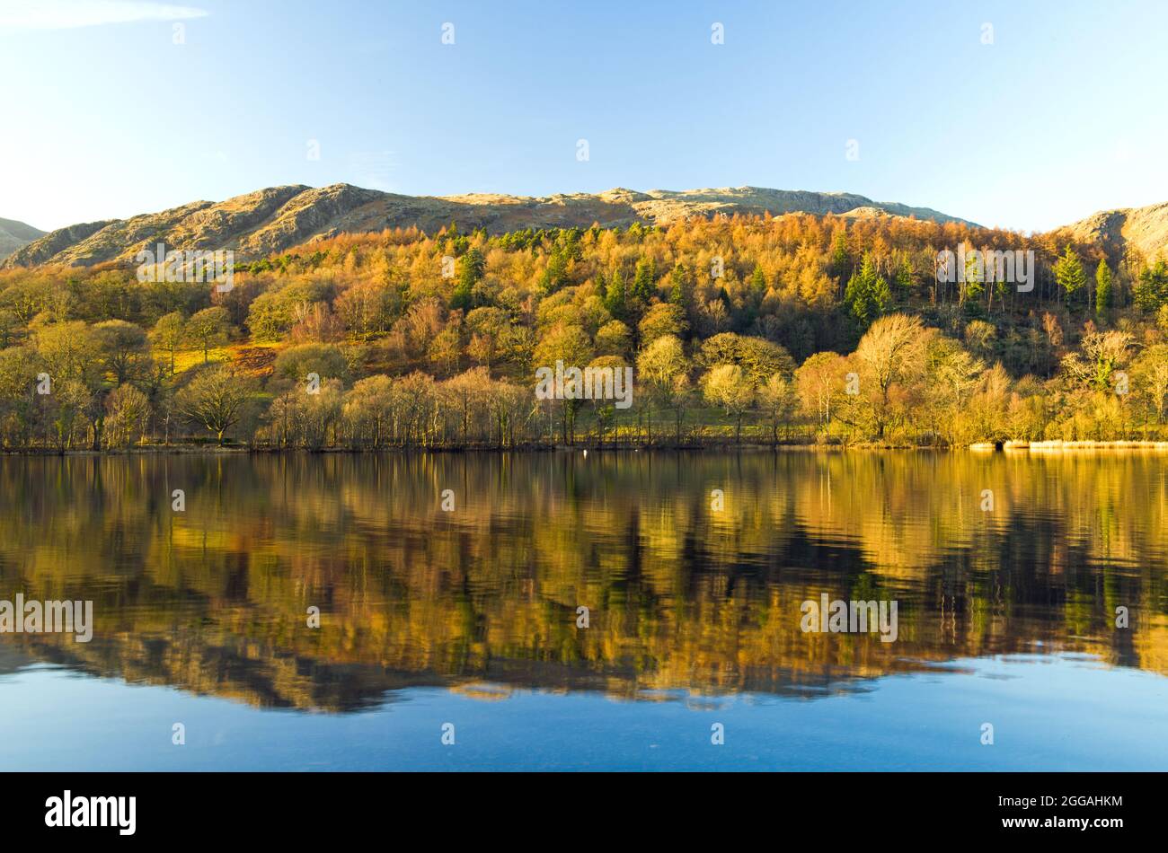 Reflections in Coniston Water Lake District National Park UK Stock Photo