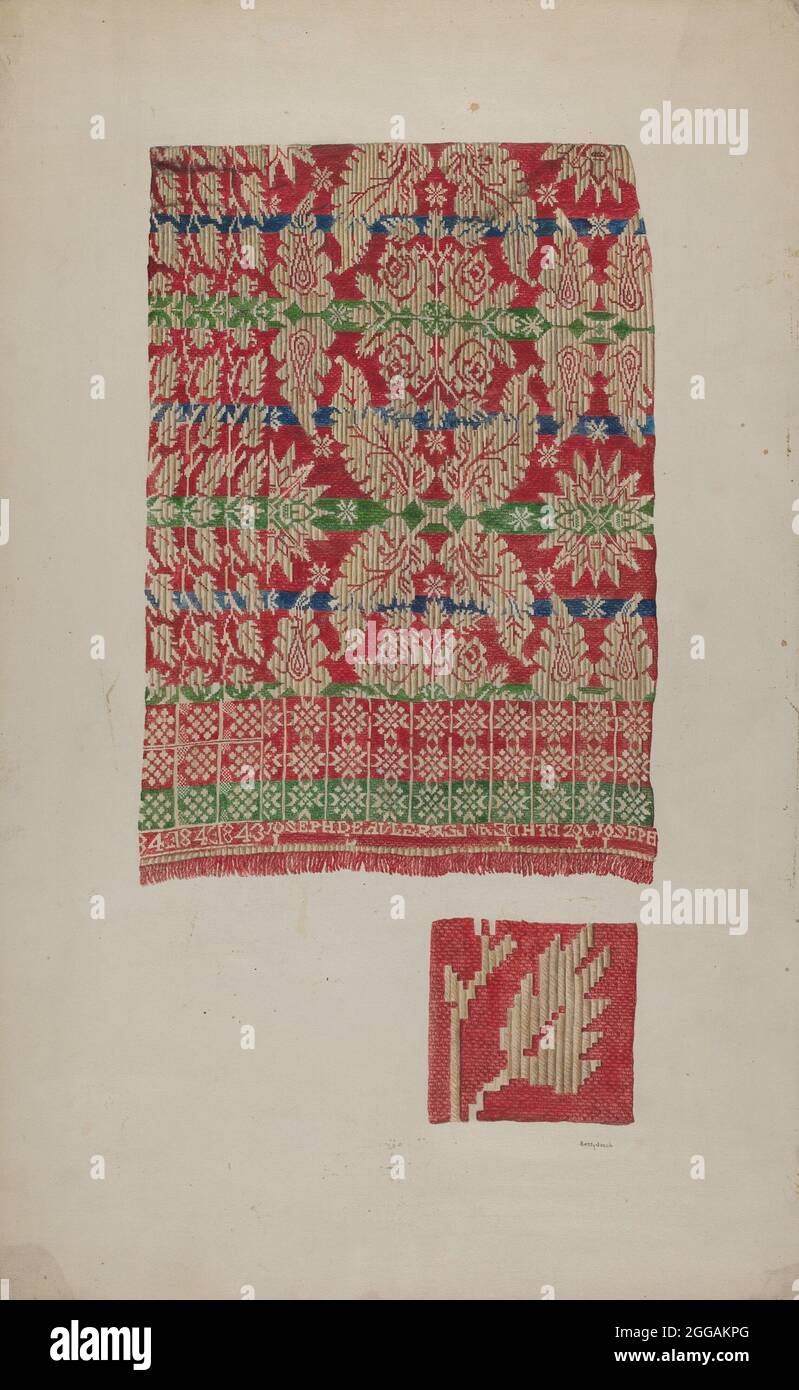 Coverlet, c. 1941 Stock Photo Alamy