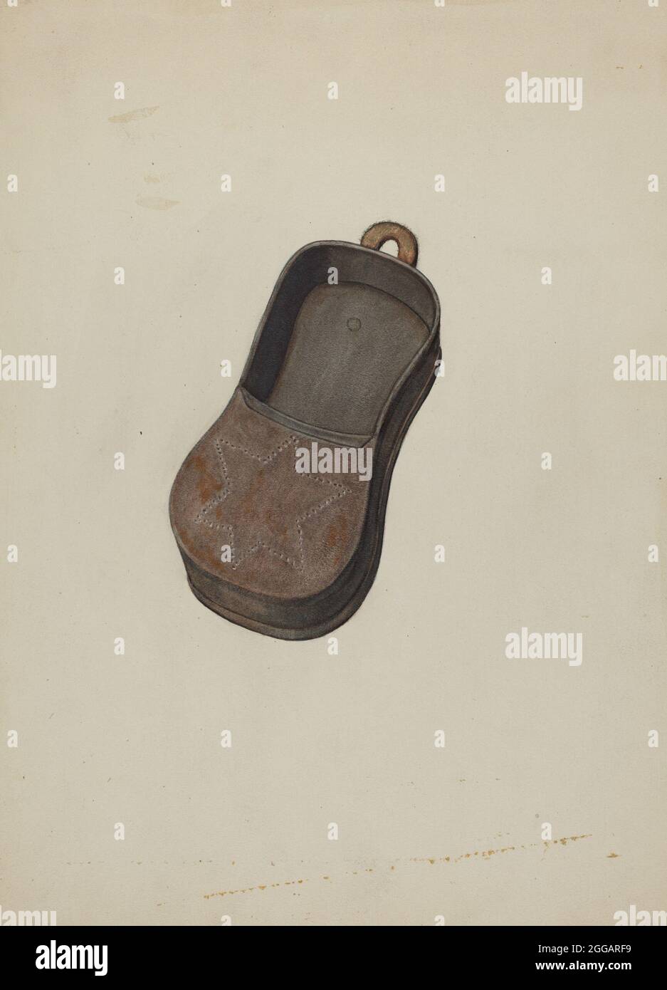 Pa. German Shoemaker's Peg Box, c. 1940. Stock Photo