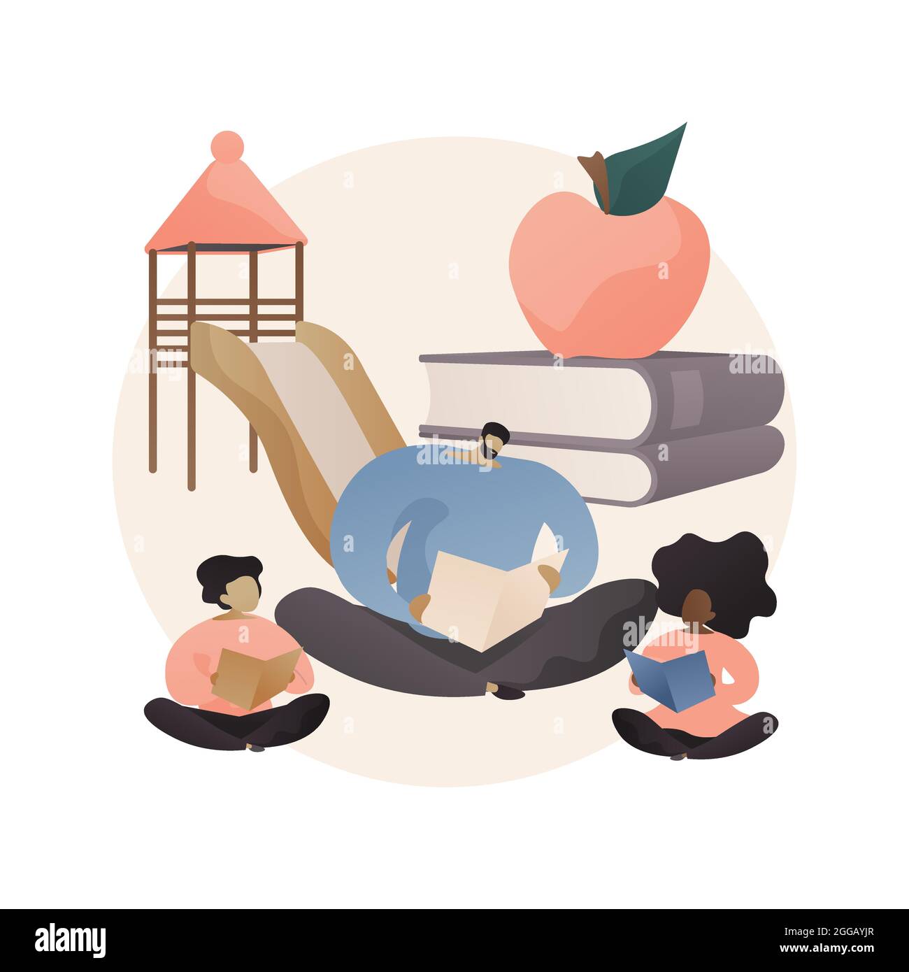 Kindergarten abstract concept vector illustration Stock Vector Image