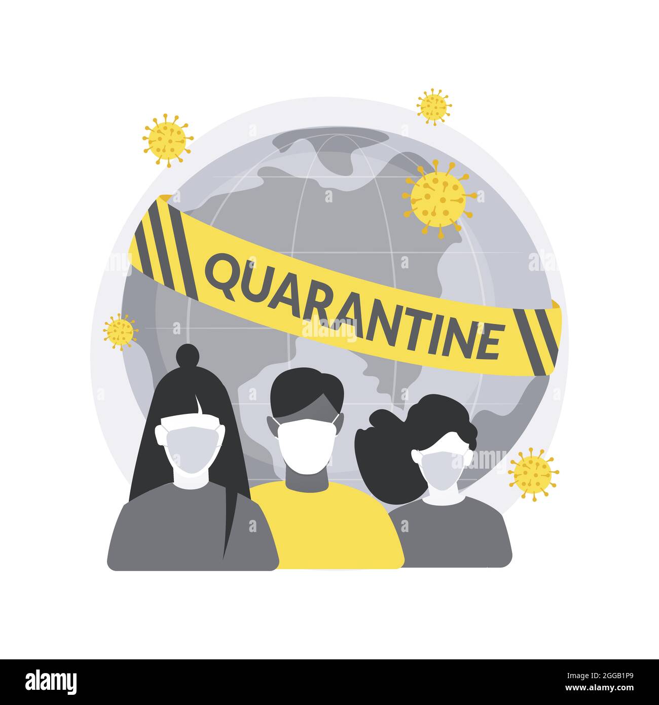 Quarantine abstract concept vector illustration Stock Vector Image ...