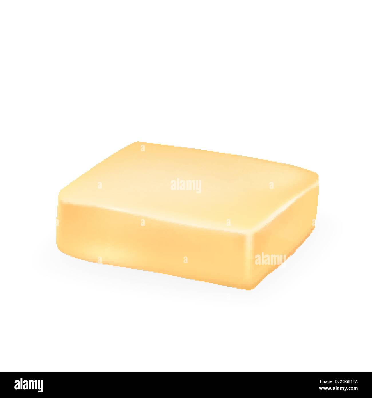 Creamy Fat Butter Spread Block Eatery Food Vector Stock Vector Image