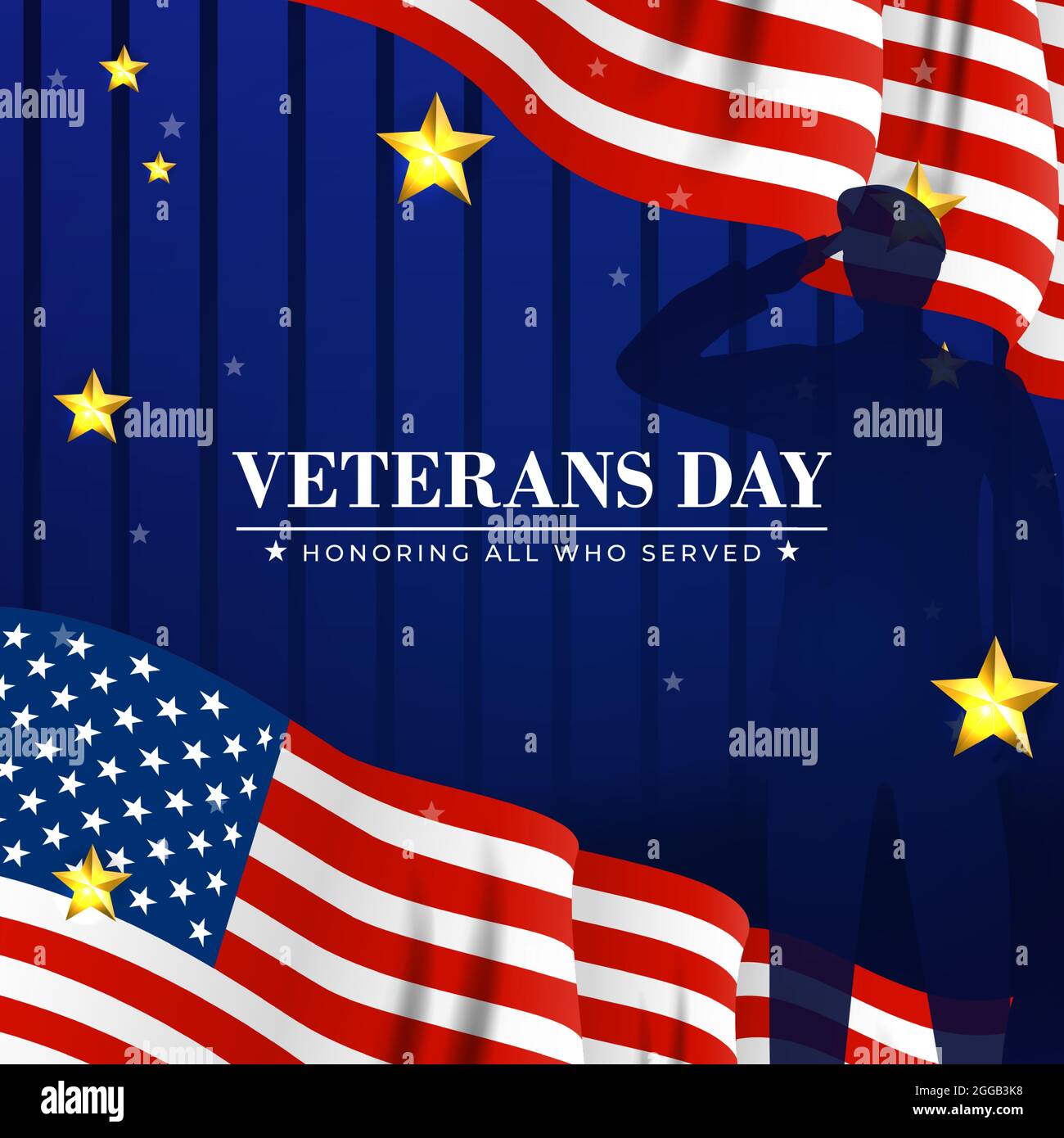 USA Veterans Day Poster. Vector Illustration EPS10 Stock Vector Image ...