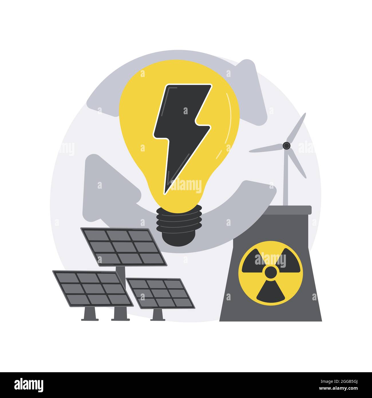 Sustainable energy abstract concept vector illustration. Stock Vector