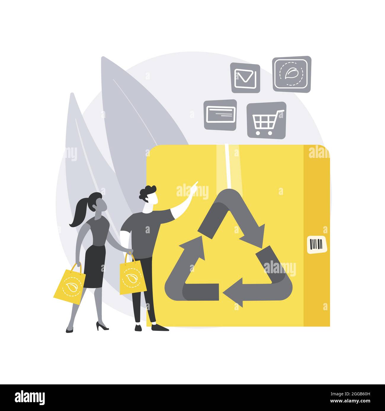 Low impact packaging abstract concept vector illustration Stock Vector ...