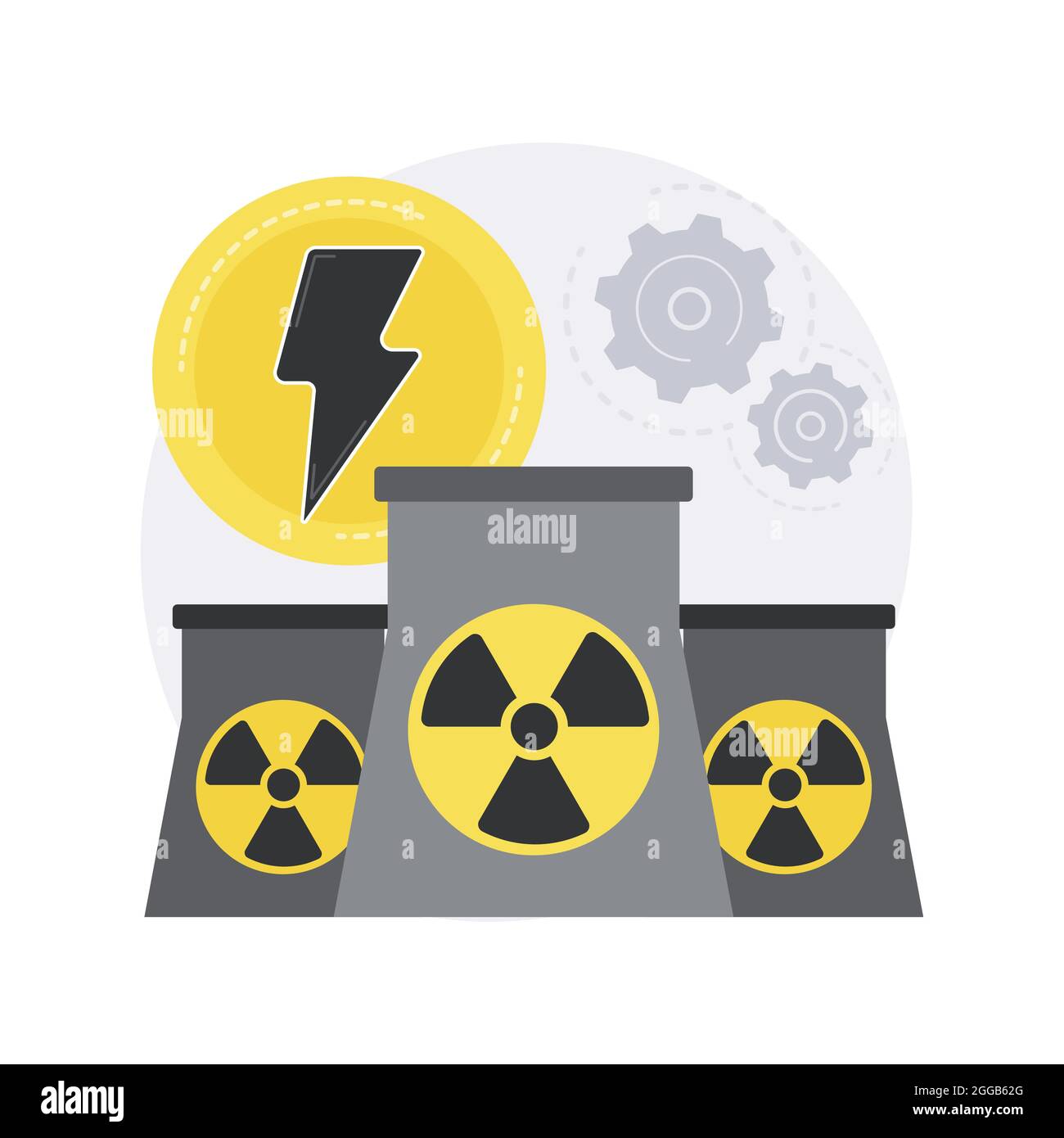 Nuclear energy abstract concept vector illustration. Stock Vector