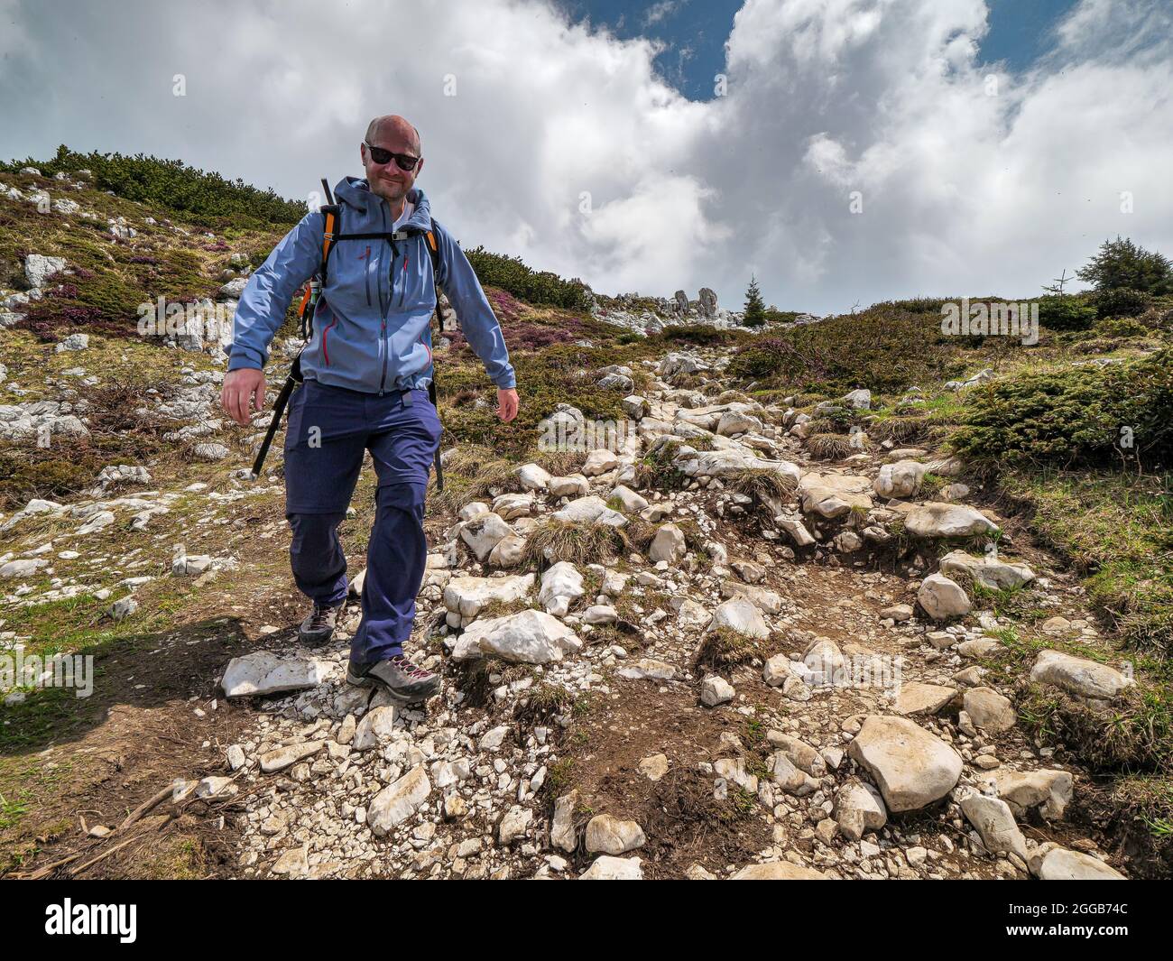 Portrait man hiking lake hi-res stock photography and images - Alamy