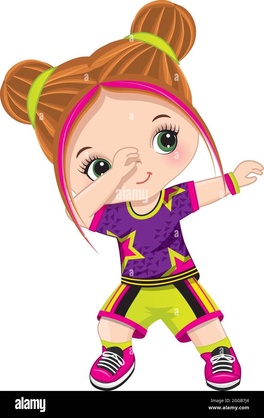 Cuter Little Girl Dabbing.Redheaded Little Girl Dancing Hip Hop. Vector  Dabbing Girl Stock Vector Image & Art - Alamy