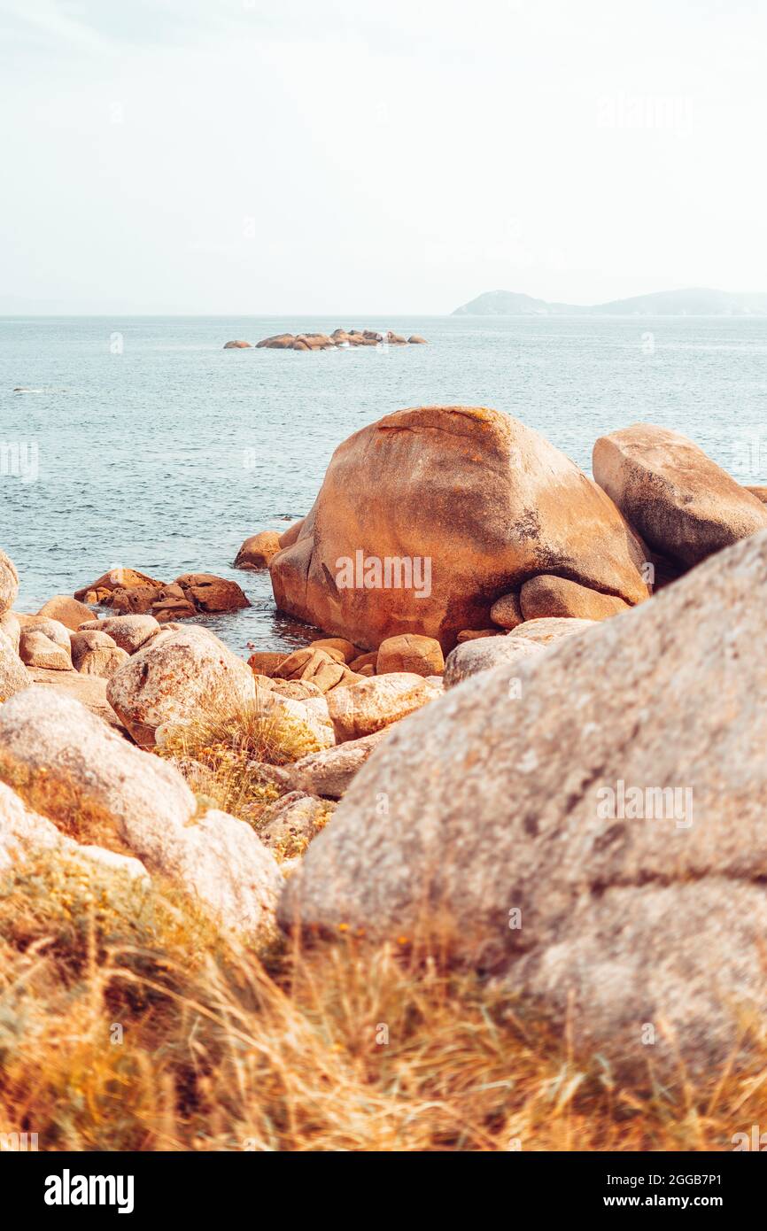 Mediterrenan Rocks Landscape of a mediterranean coastline with granite rocks Stock Photo ...