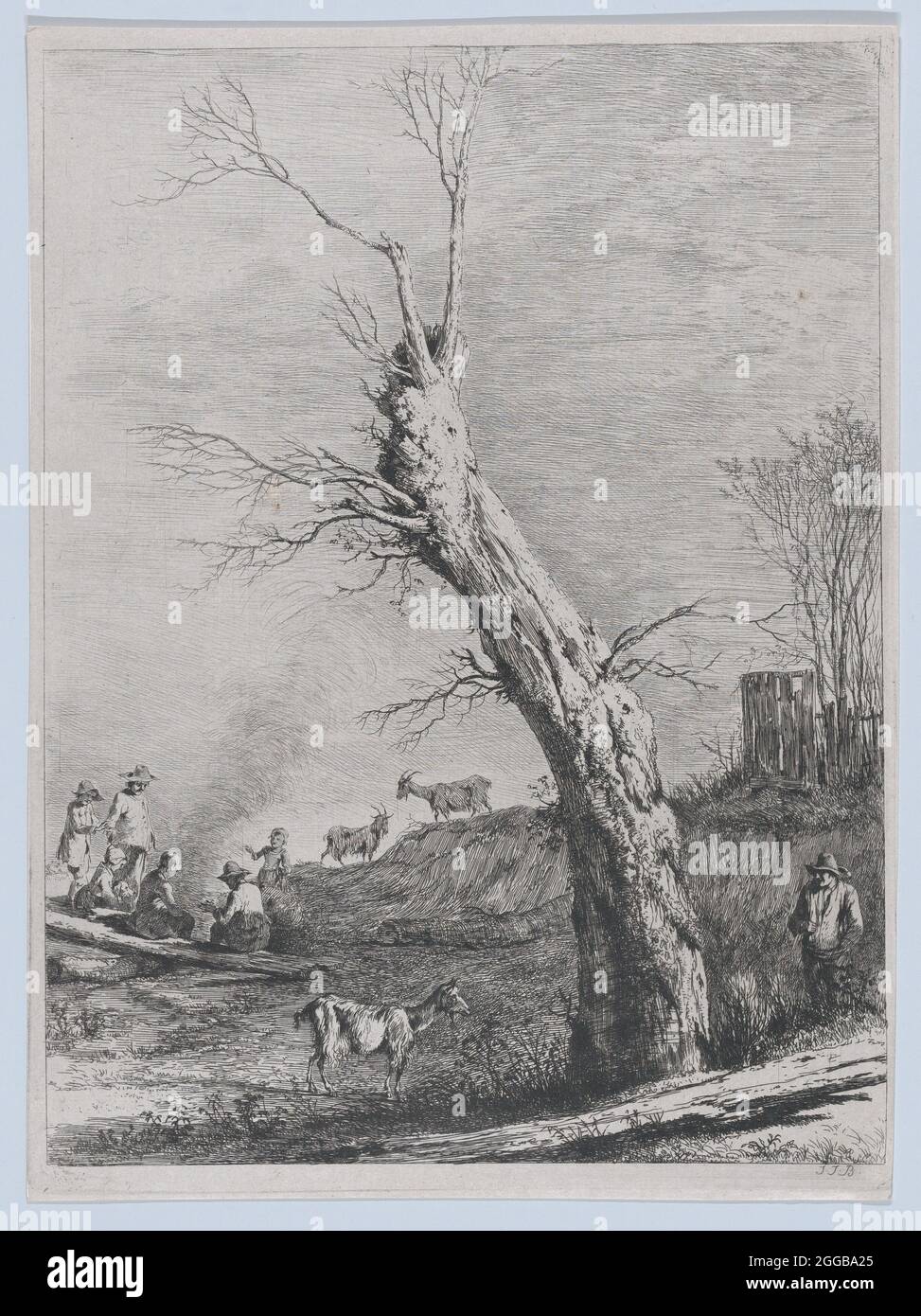 Winter, after a drawing completed in Saint-Chamond, 1795. Stock Photo