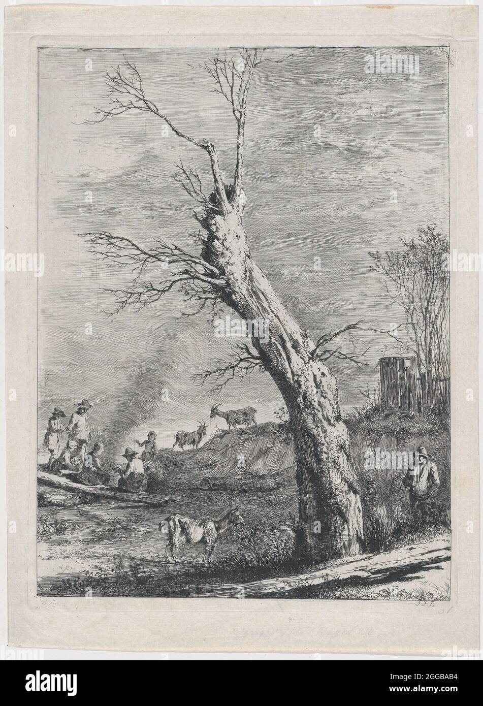 Winter, after a drawing completed in Saint-Chamond, 1795. Stock Photo