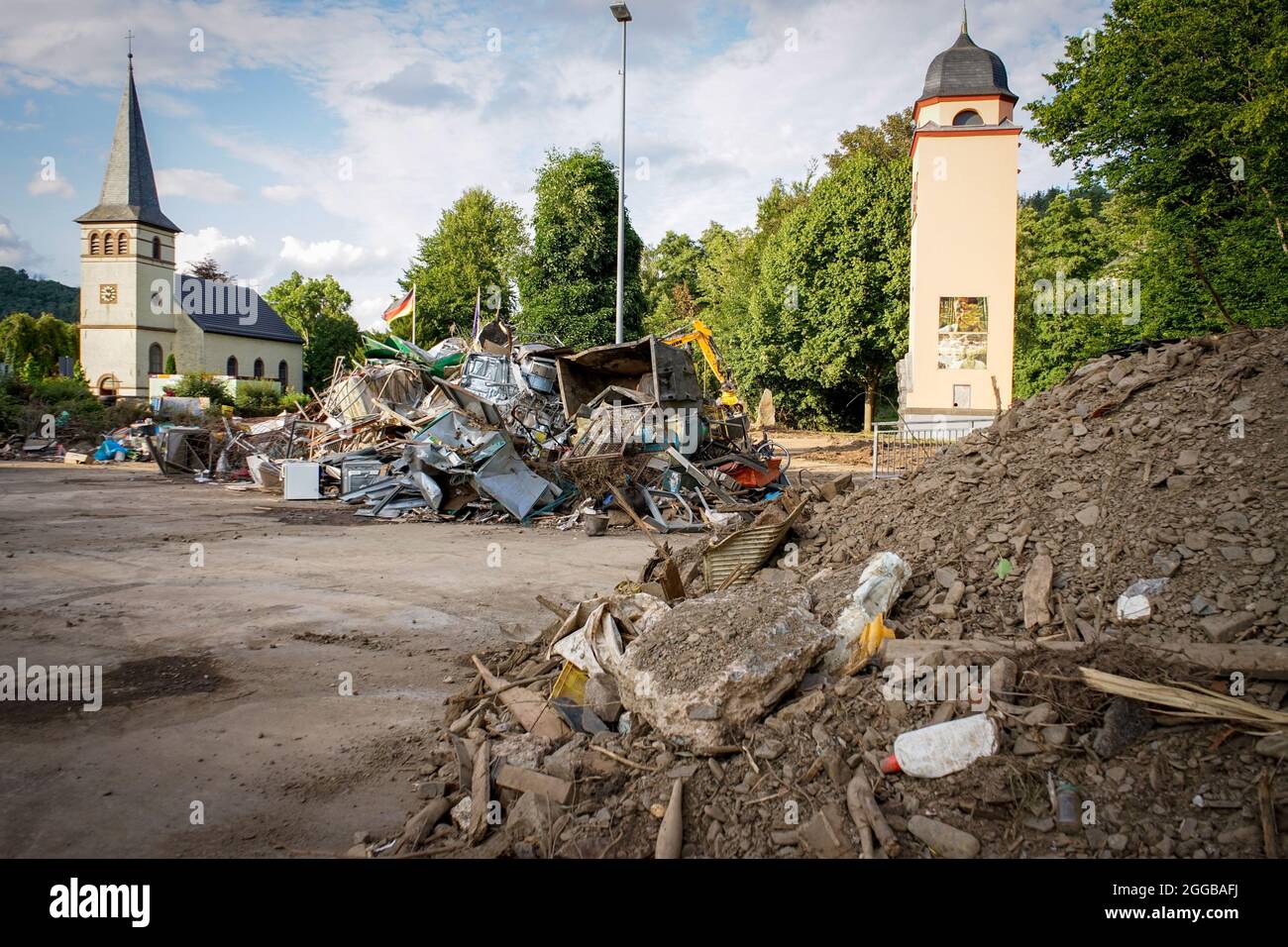 The City Euskirchen Schleiden after the flood disaster in the Eifel. Stock Photo