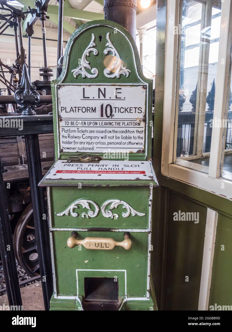 Victorian era railway memorabelia for platform tickets at the Darlington Head of Steam Museum that was the original Darlington Railway station Stock Photo