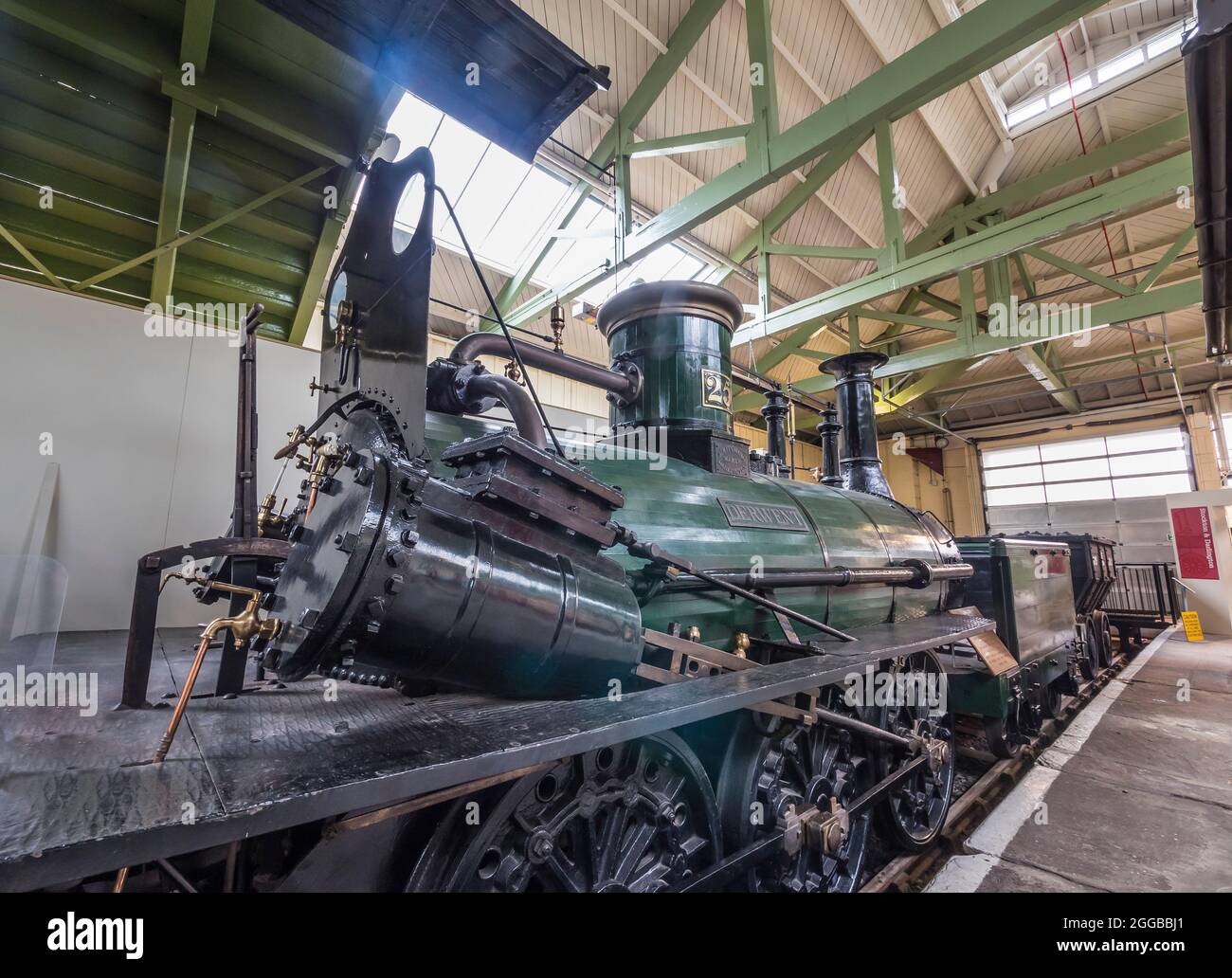 This platform scenic at the Darlington Head of Steam Museum that was the original Darlington Railway station on the Darlington-Stockton railway line Stock Photo