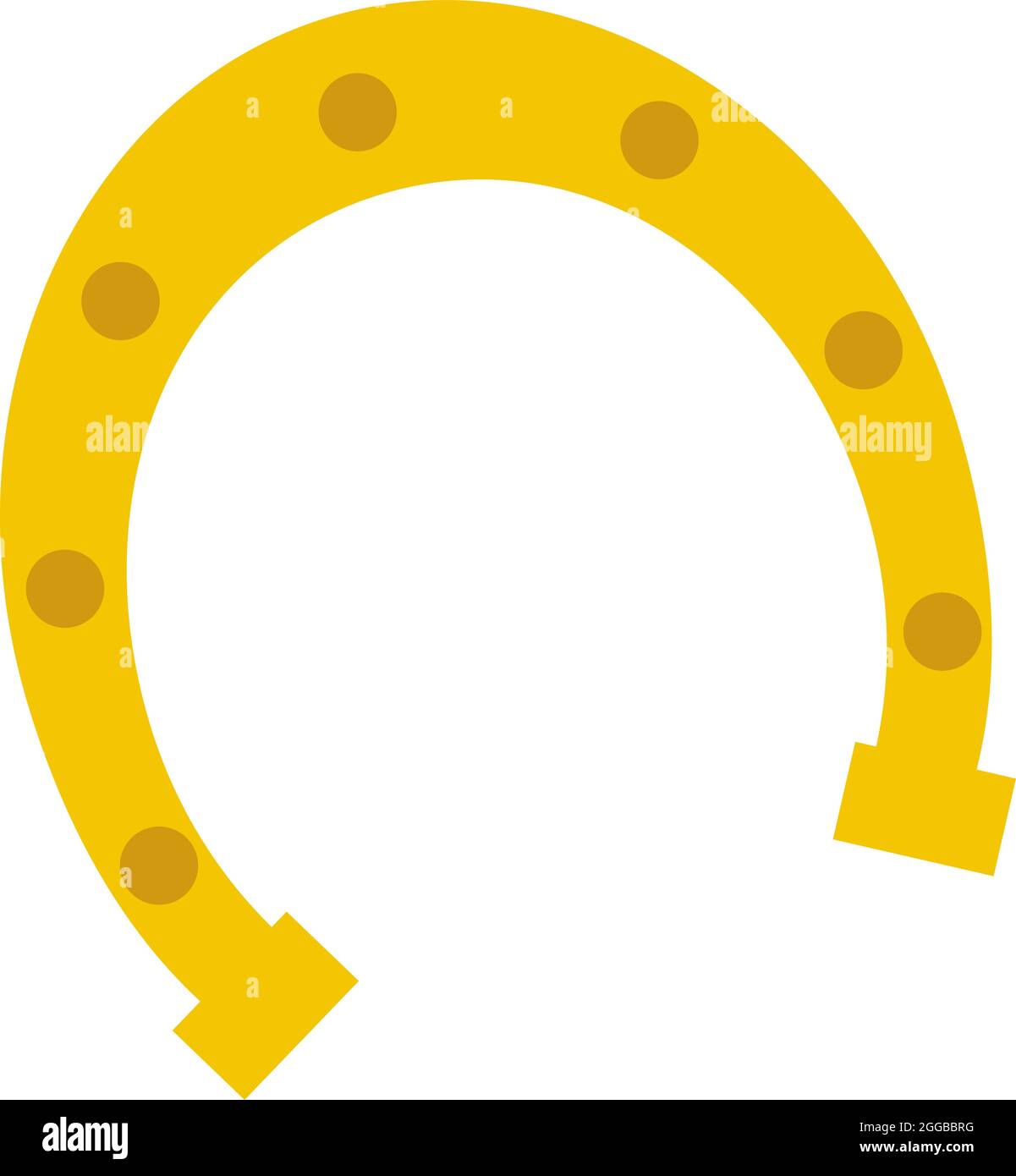 Golden Lucky Horseshoe Image. Vector Horseshoe Stock Vector