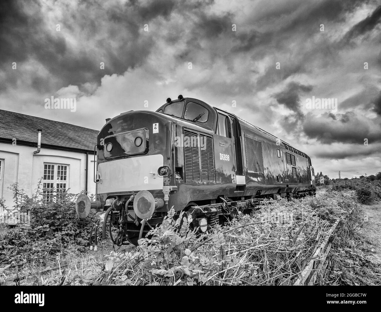 This is the English Electric diesel train at the Darlington Head of