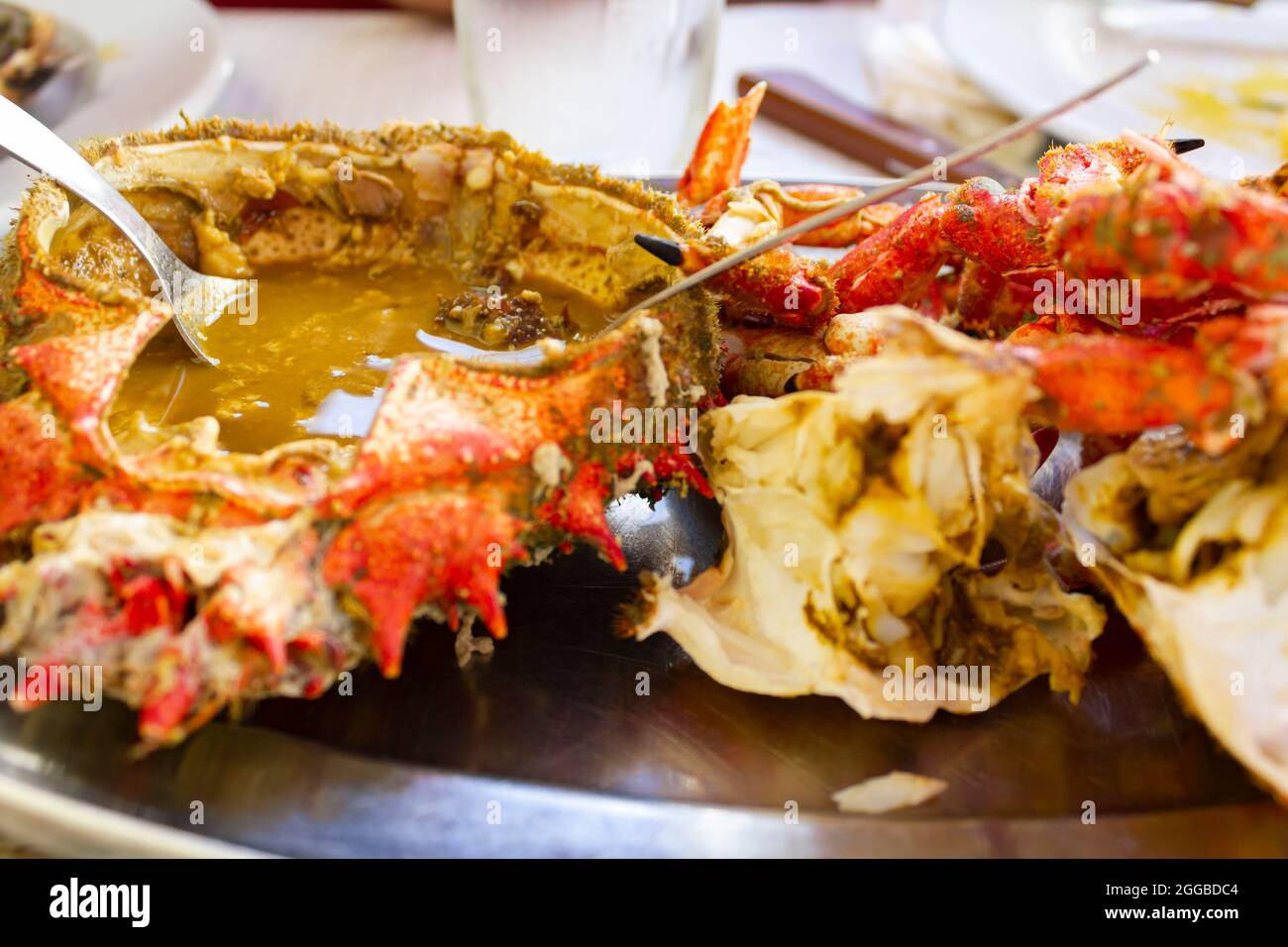 Spider crab ready to eat Stock Photo Alamy