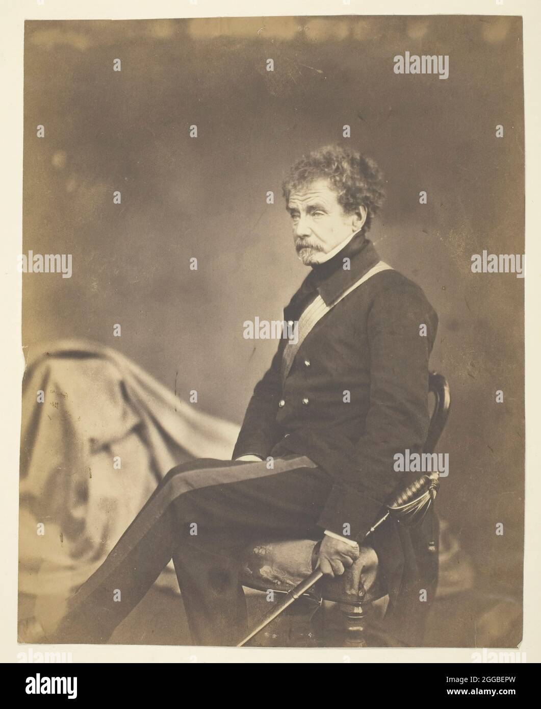 Sir Colin Campbell Lord Clyde (1792-1863), Field Marshal; At the Crimea, 1855. A work made of thinly albumenized print, from the album &quot;photographic pictures of the seat of war in the crimea&quot;. Stock Photo