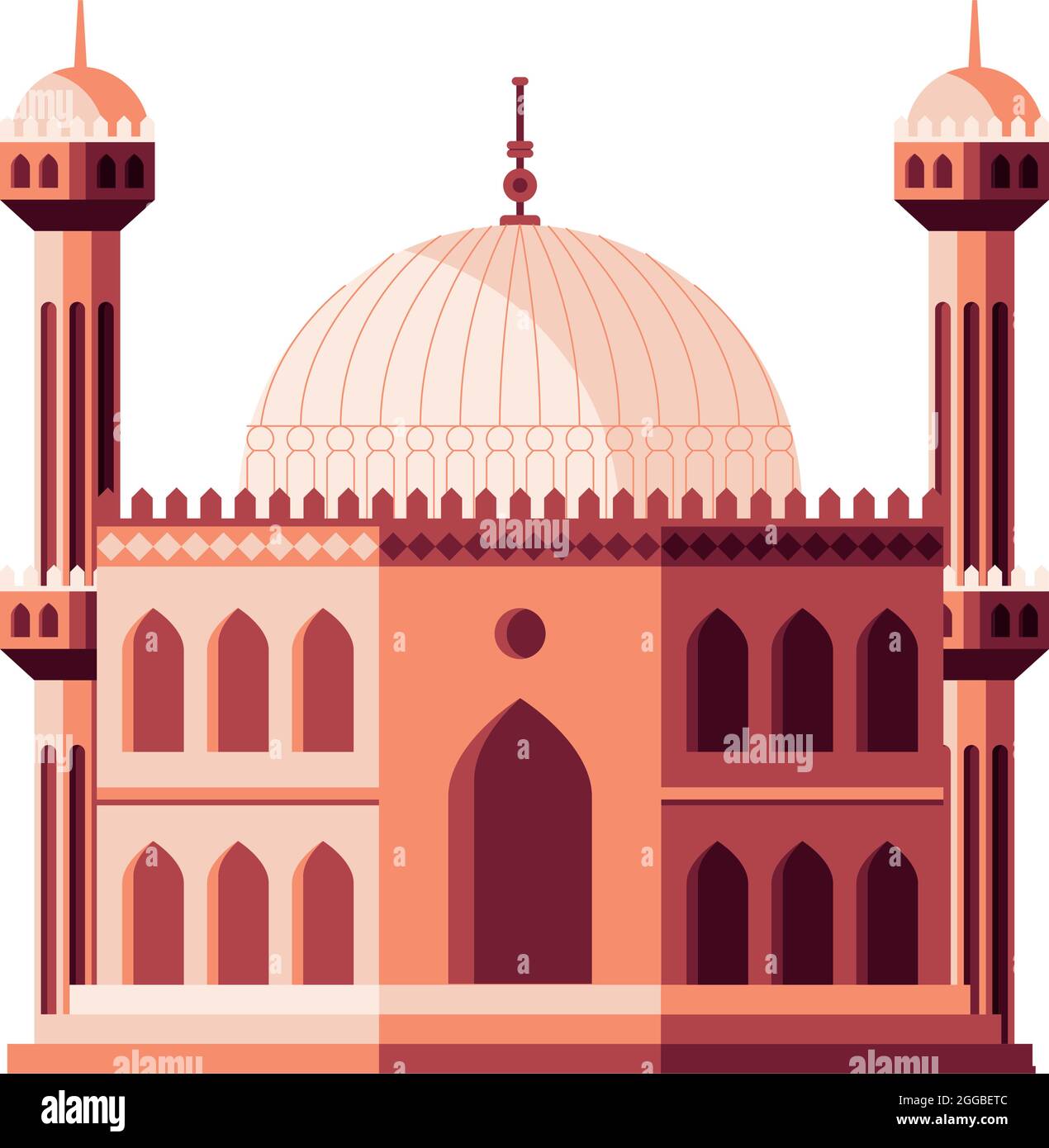 muslim mosque with dome isolated icon Stock Vector Image & Art - Alamy