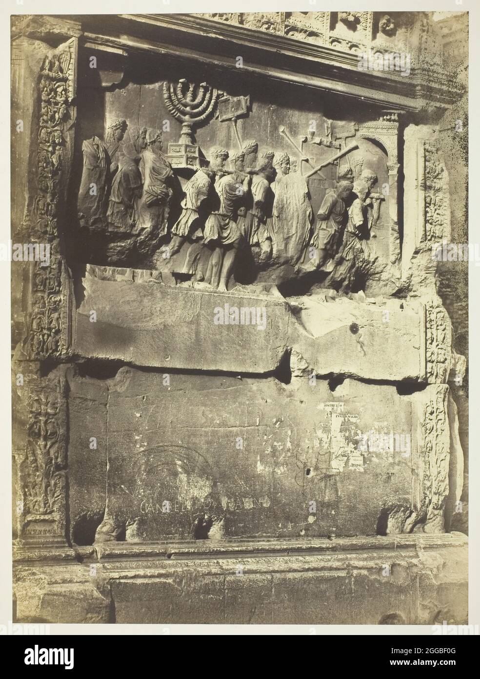 The Arch of Titus, 1855, 1855. A work made of albumen silver print. Stock Photo