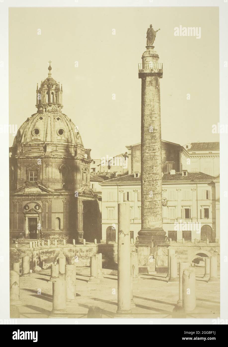Untitled (Trajan's Column), c. 1857. A work made of albumen print, from &quot;photographs of views of rome&quot; (c. 1857). Stock Photo