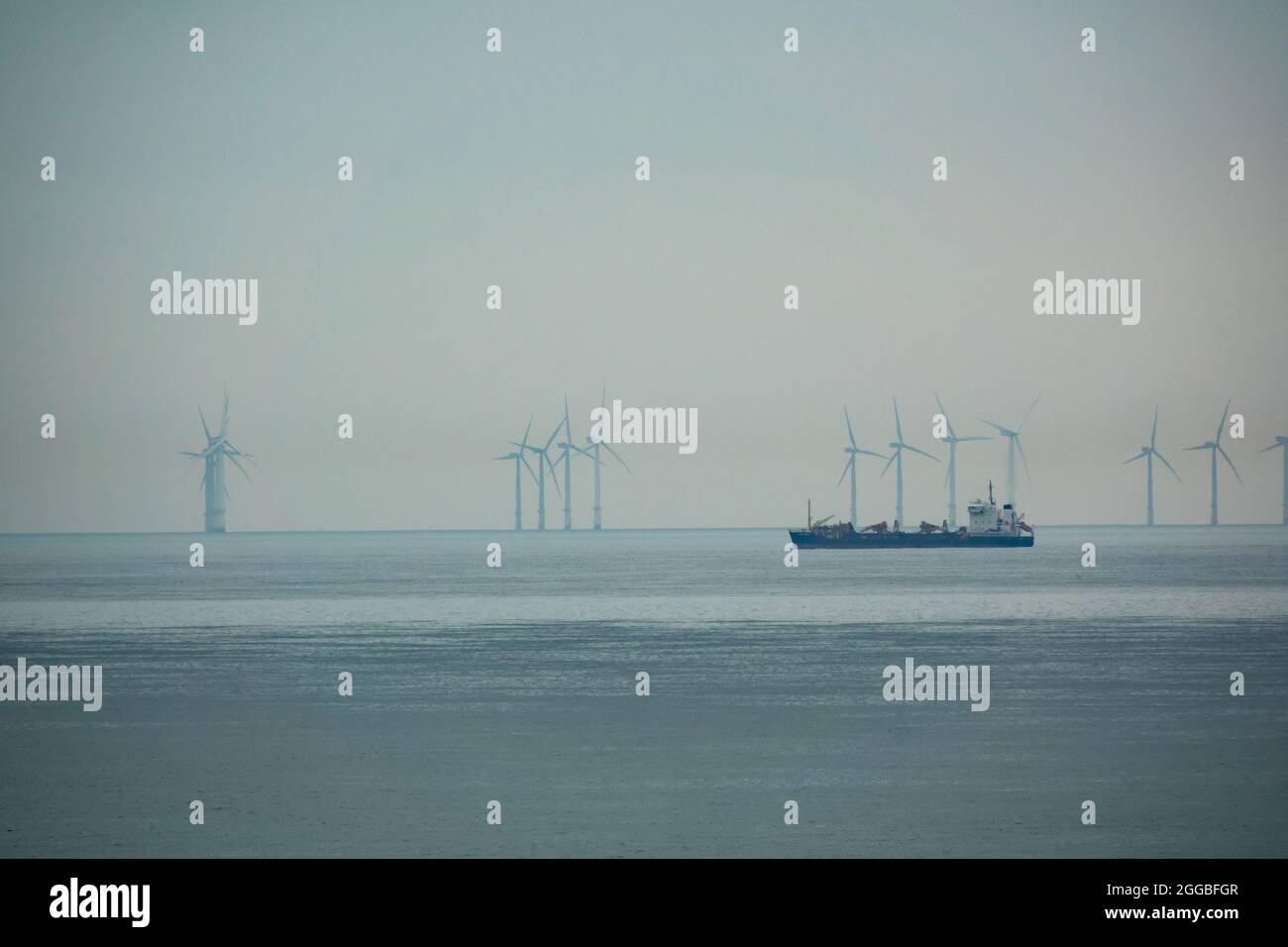 SHERINGHAM SHOAL Offshore Wind Farm Stock Photo