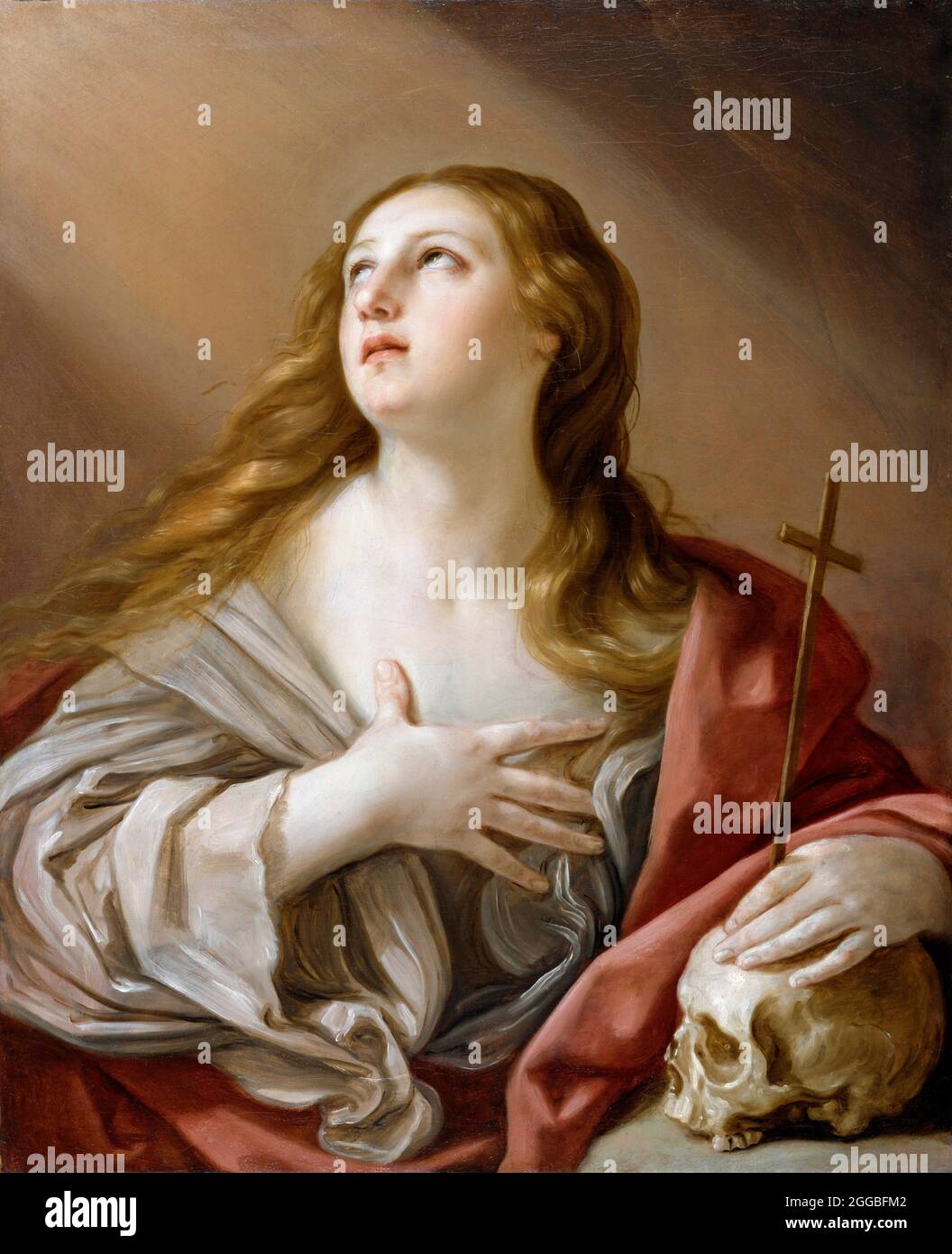 The Penitent Magdalene by Guido Reni (1575-1642), oil on canvas, c.1635 Stock Photo