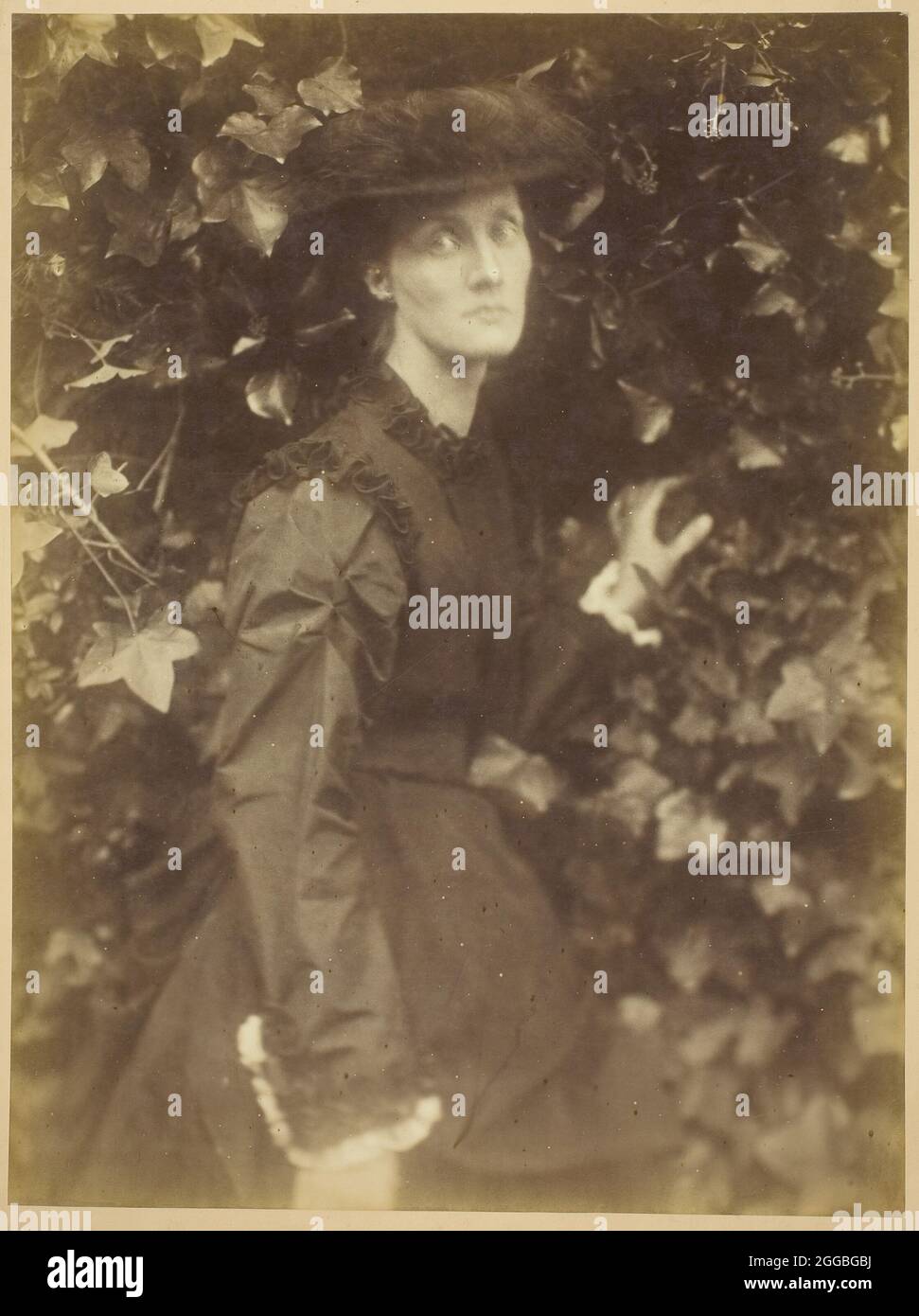 Mrs. Herbert Duckworth, September 1874. A work made of albumen print. Stock Photo