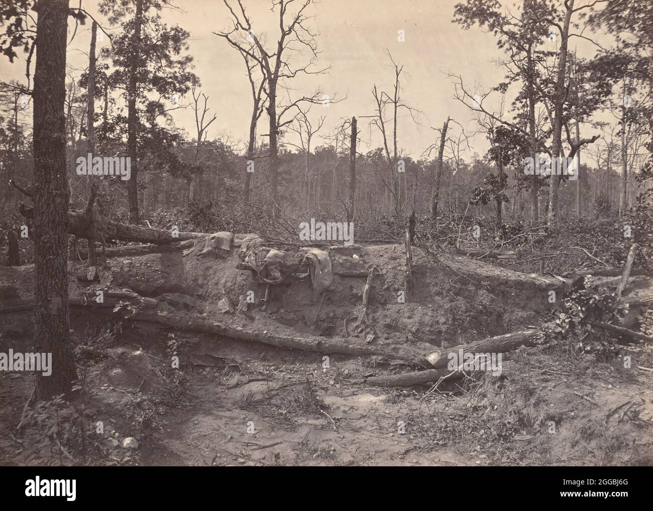 Battle Field of New Hope Church, GA, No. 2, 1866. Albumen print, from &quot;Photographic Views of the Sherman Campaign&quot; (1866). Stock Photo