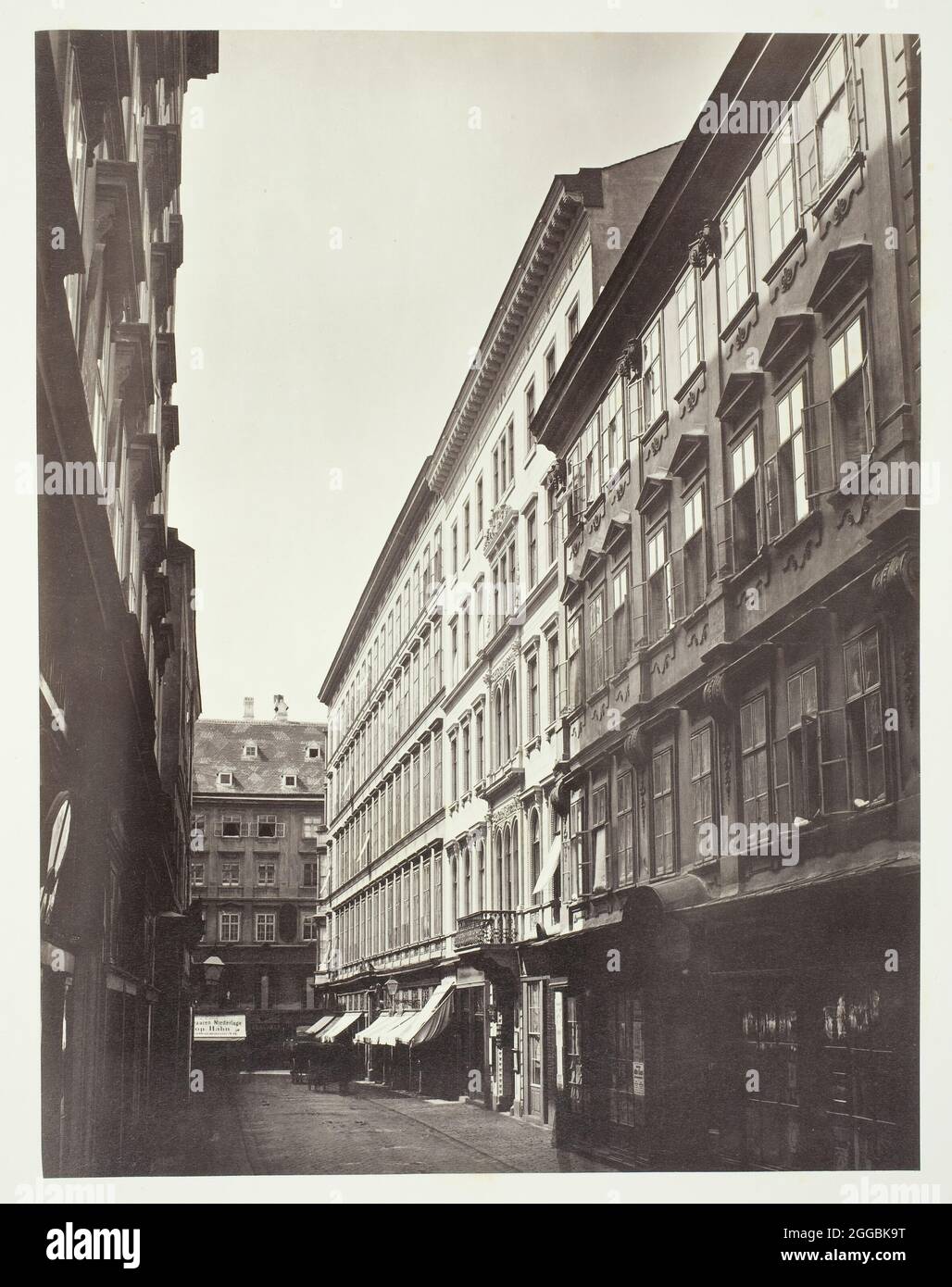 Wollzeile No. 3, Zinshaus des Peter Ritter von Calvagni, 1860s. Apartments in Vienna. Albumen print. Stock Photo