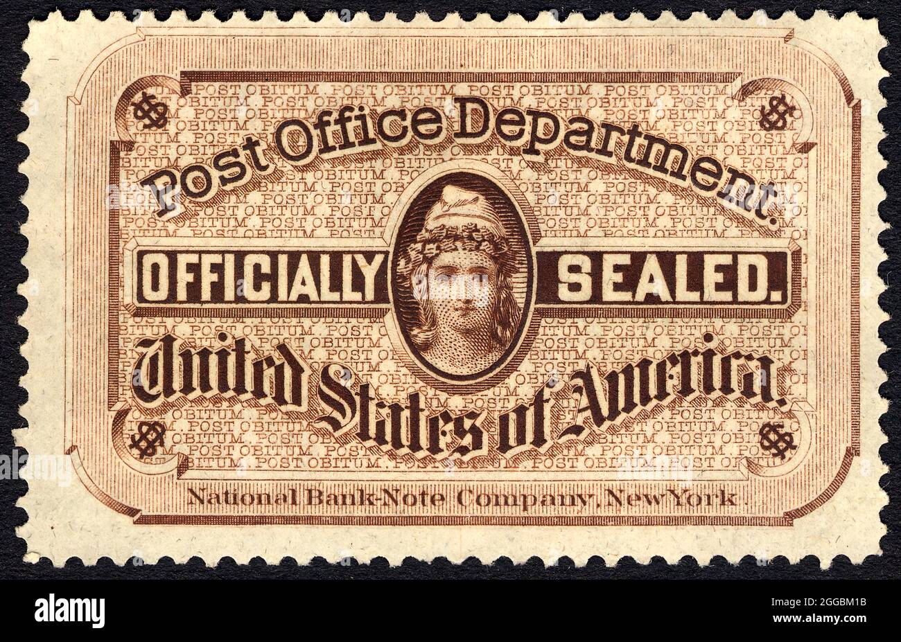 Post Office seal, 1877 Stock Photo Alamy