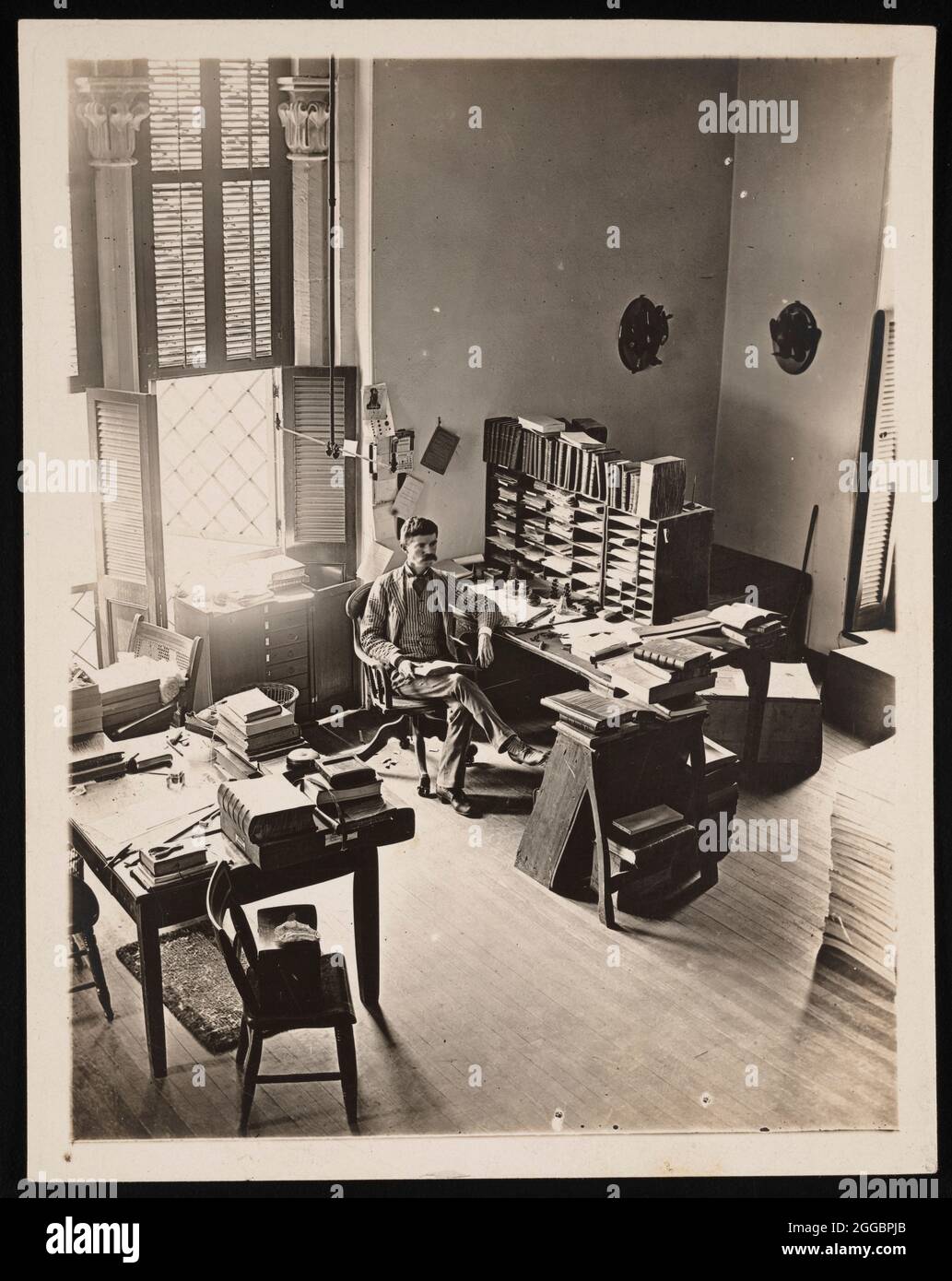 Portrait of Robert Ridgway (1850-1929) in His Office, August 1887 ...