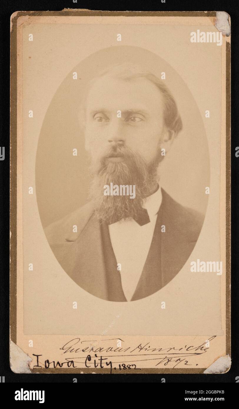 Portrait of Gustavus Detlef Hinrichs (1836-1923), 1872. Stock Photo