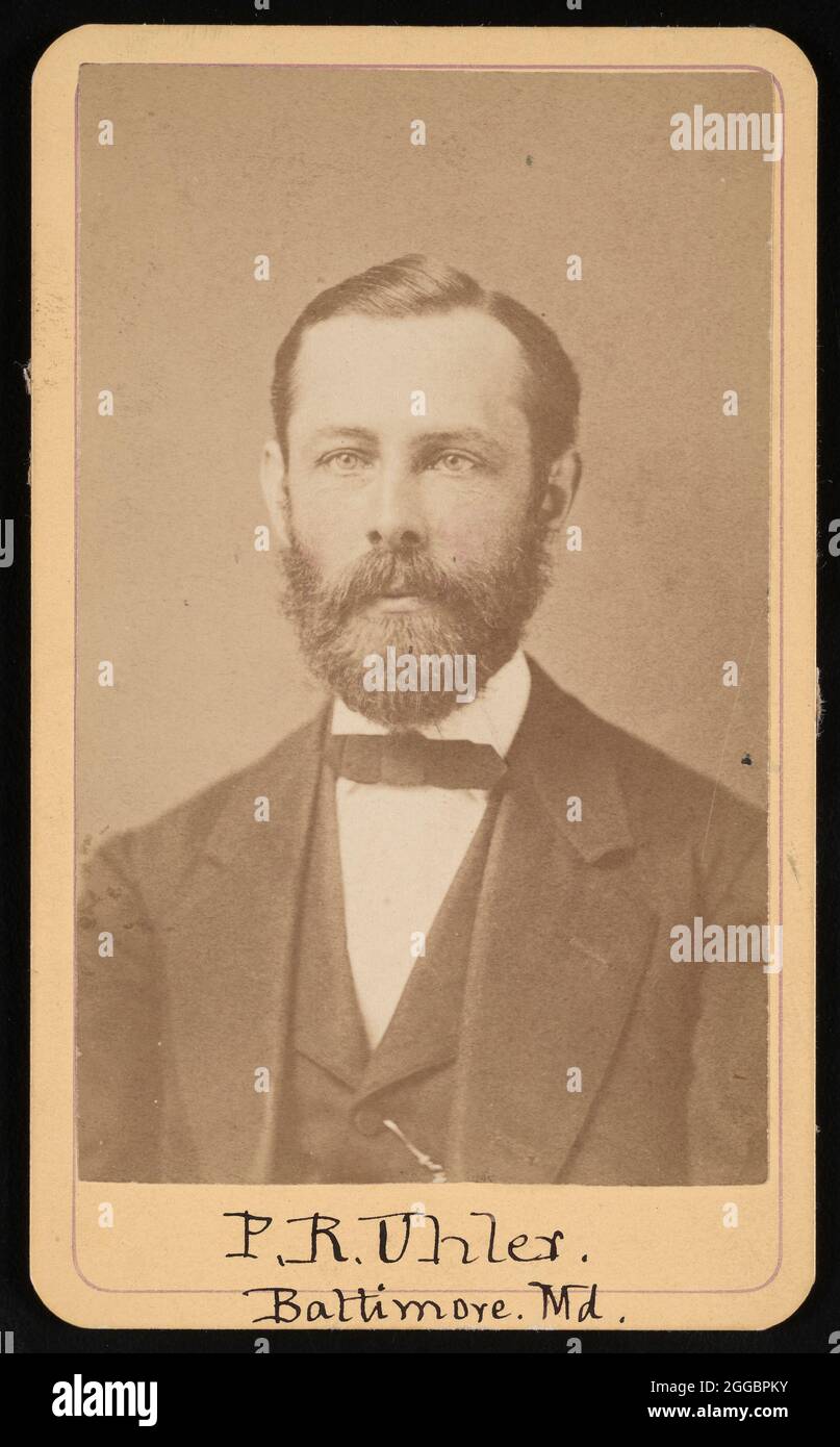 Portrait of Philip Reese Uhler (18351913), Circa 1860s Stock Photo Alamy
